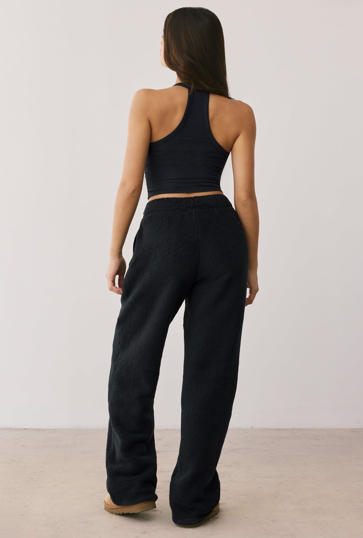 Petite Black Wide Leg Joggers