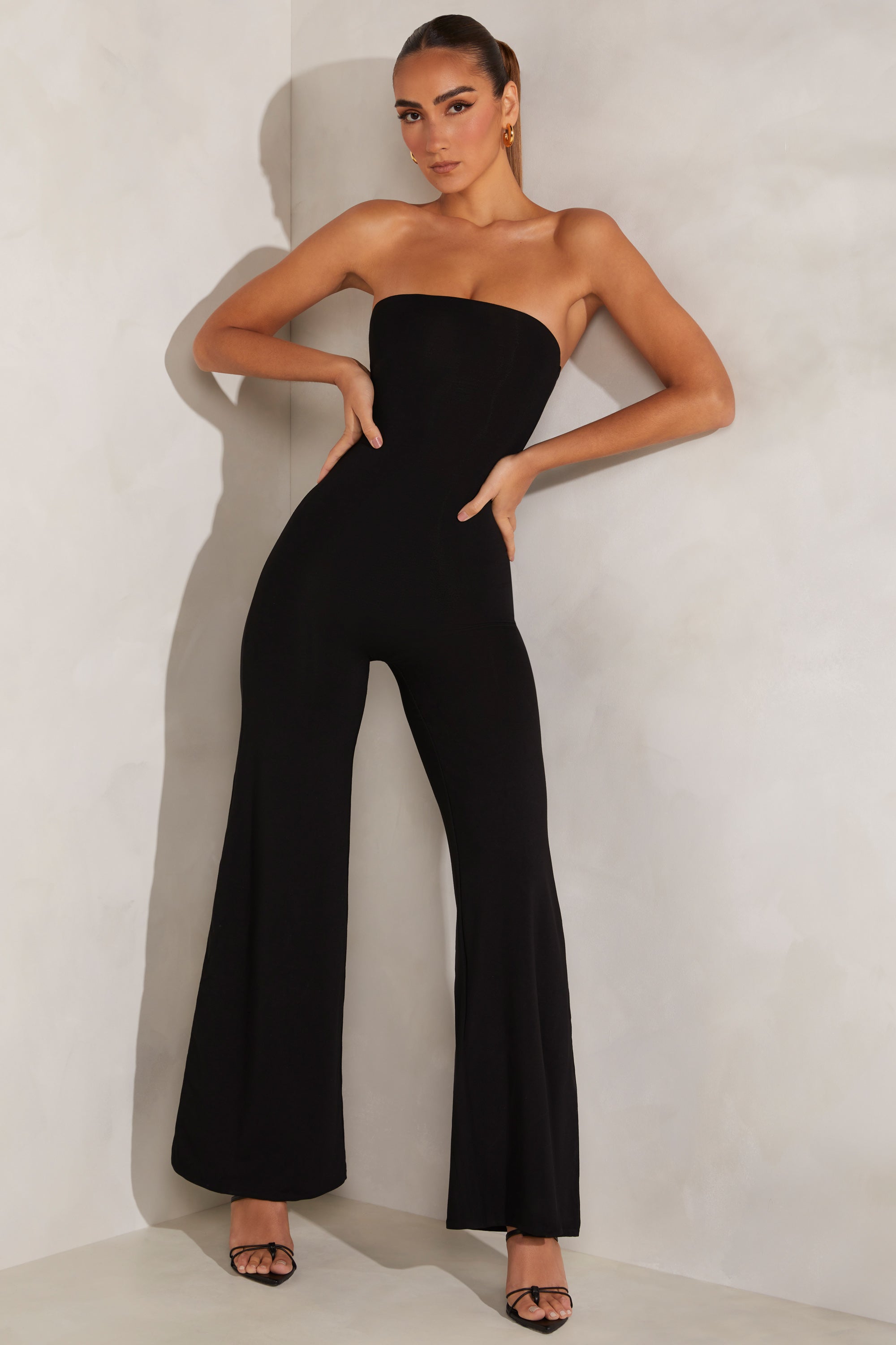 Formal hot sale strapless jumpsuit