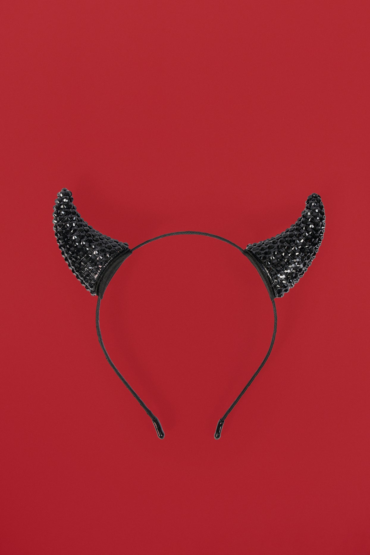 Devil Horns Headband in Black