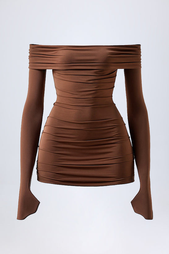 Mini Dress in Chocolate Brown