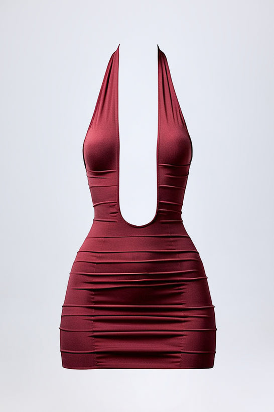 Mini Dress in Wine Red