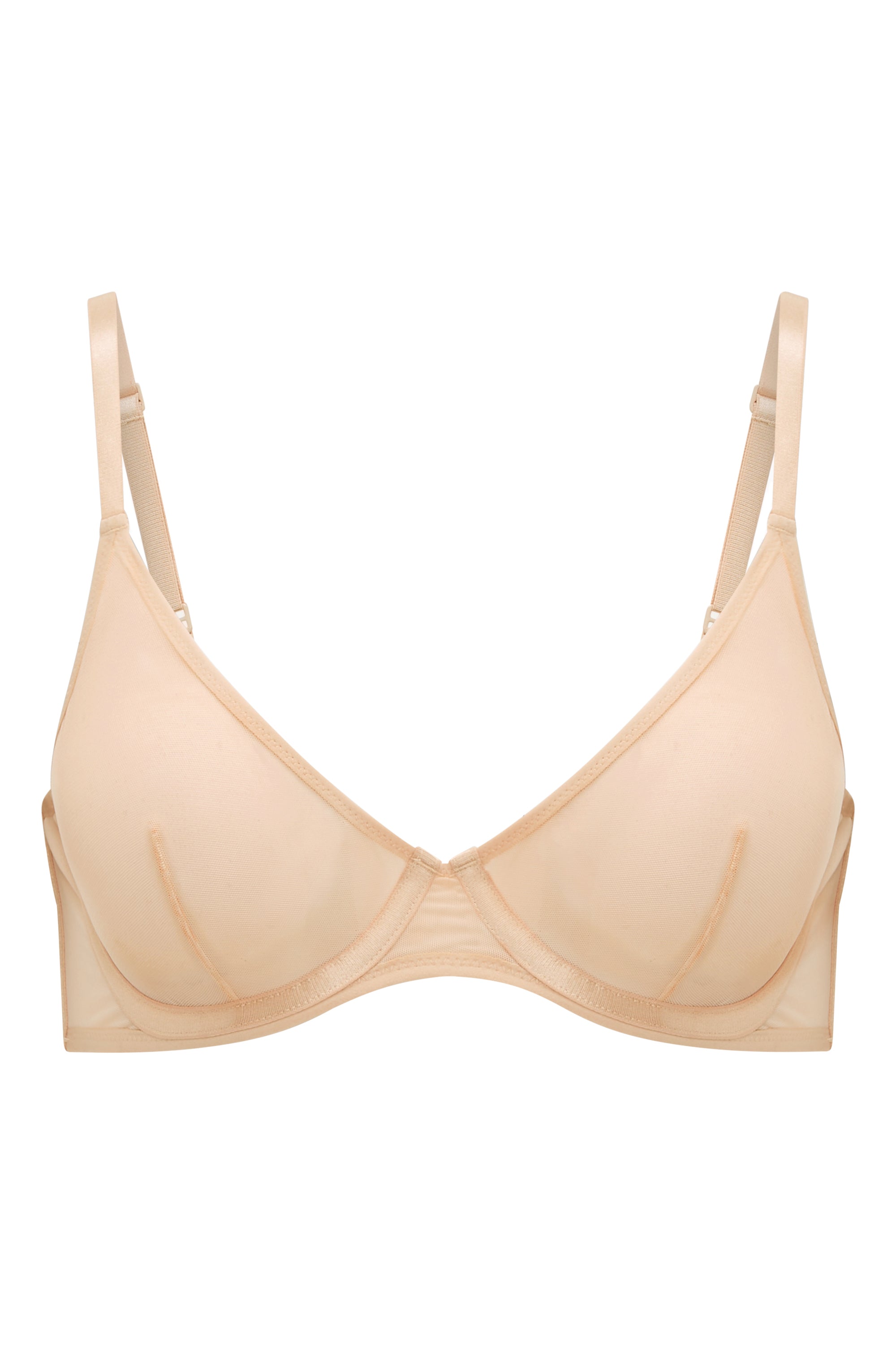 Soutien-gorge à armatures monocouche en maille douce en beige