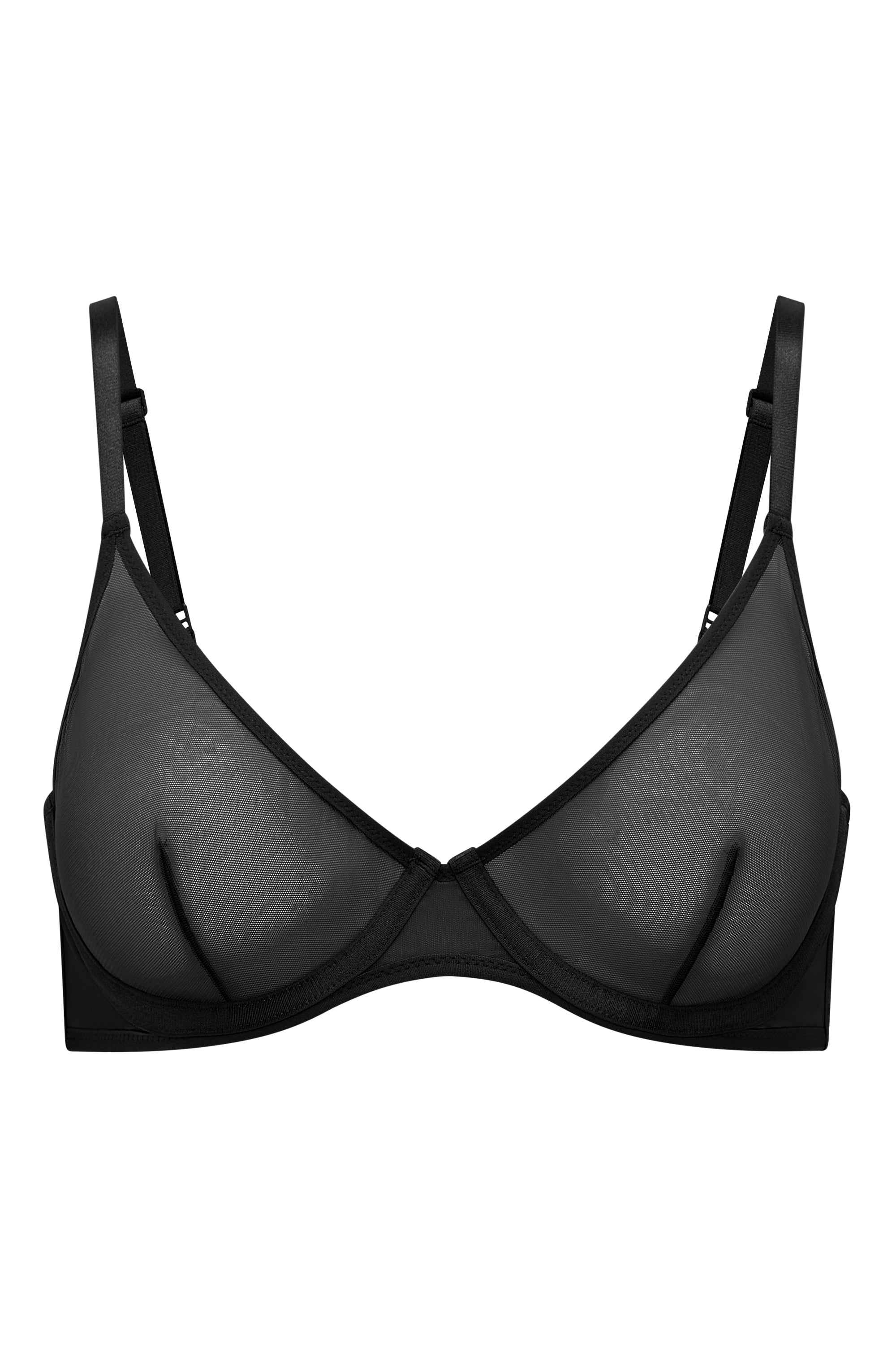 Soutien-gorge à armatures monocouche en maille douce en noir