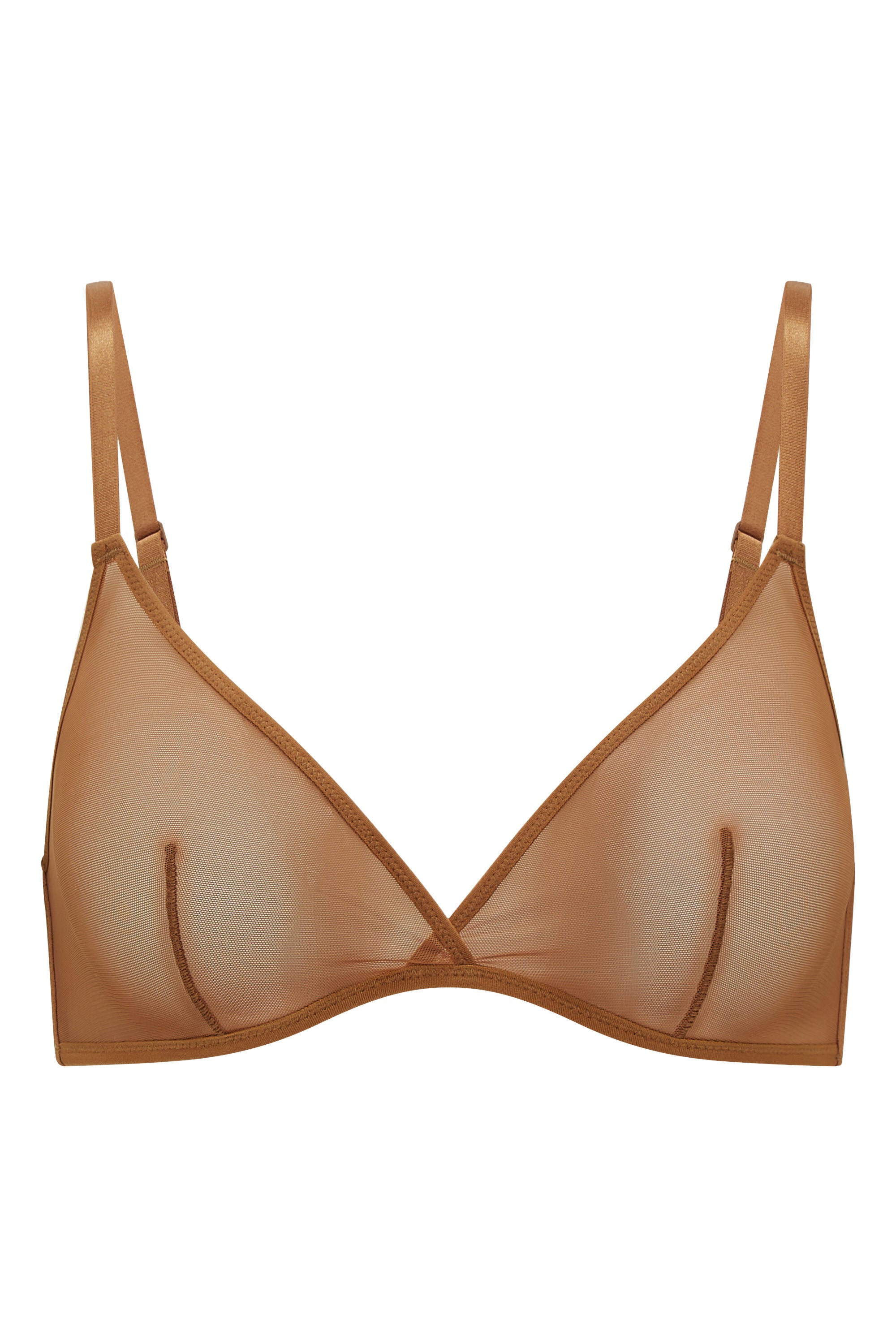 Soutien-gorge triangle monocouche en maille douce en amande