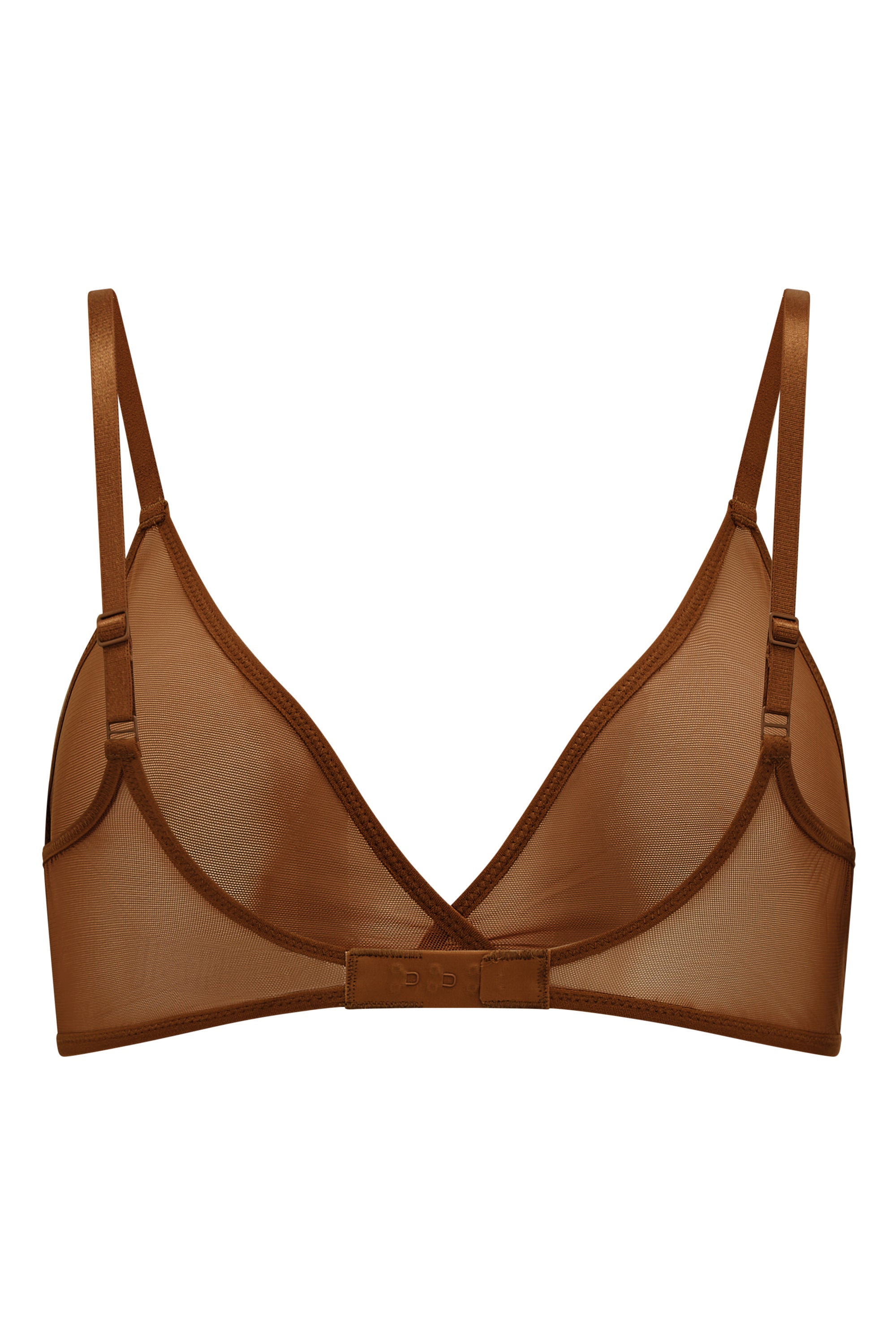 Intimates Soft Mesh Single Layer Triangle Bra in Chestnut Oh Polly