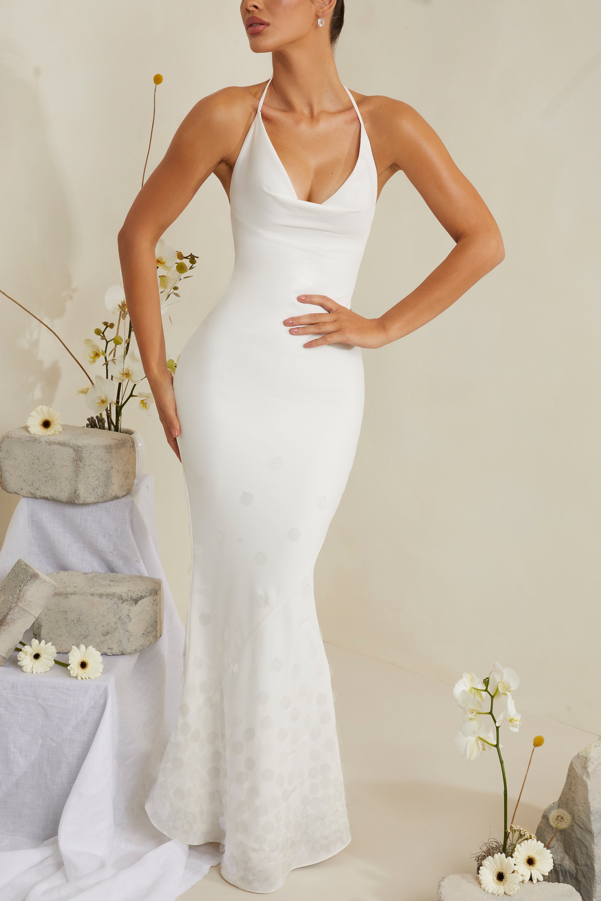 Simple white deals maxi dress