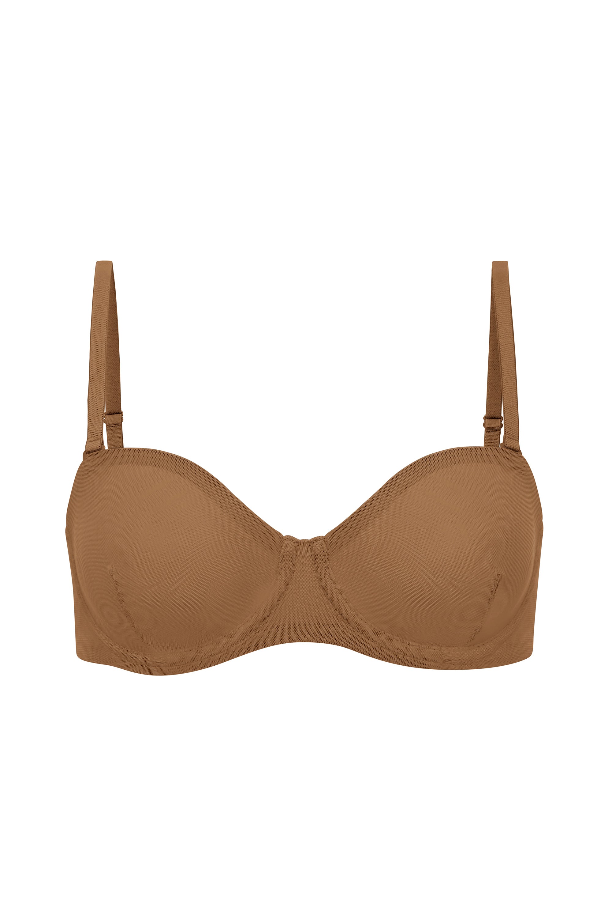 Soutien-gorge sans bretelles en maille douce en amande