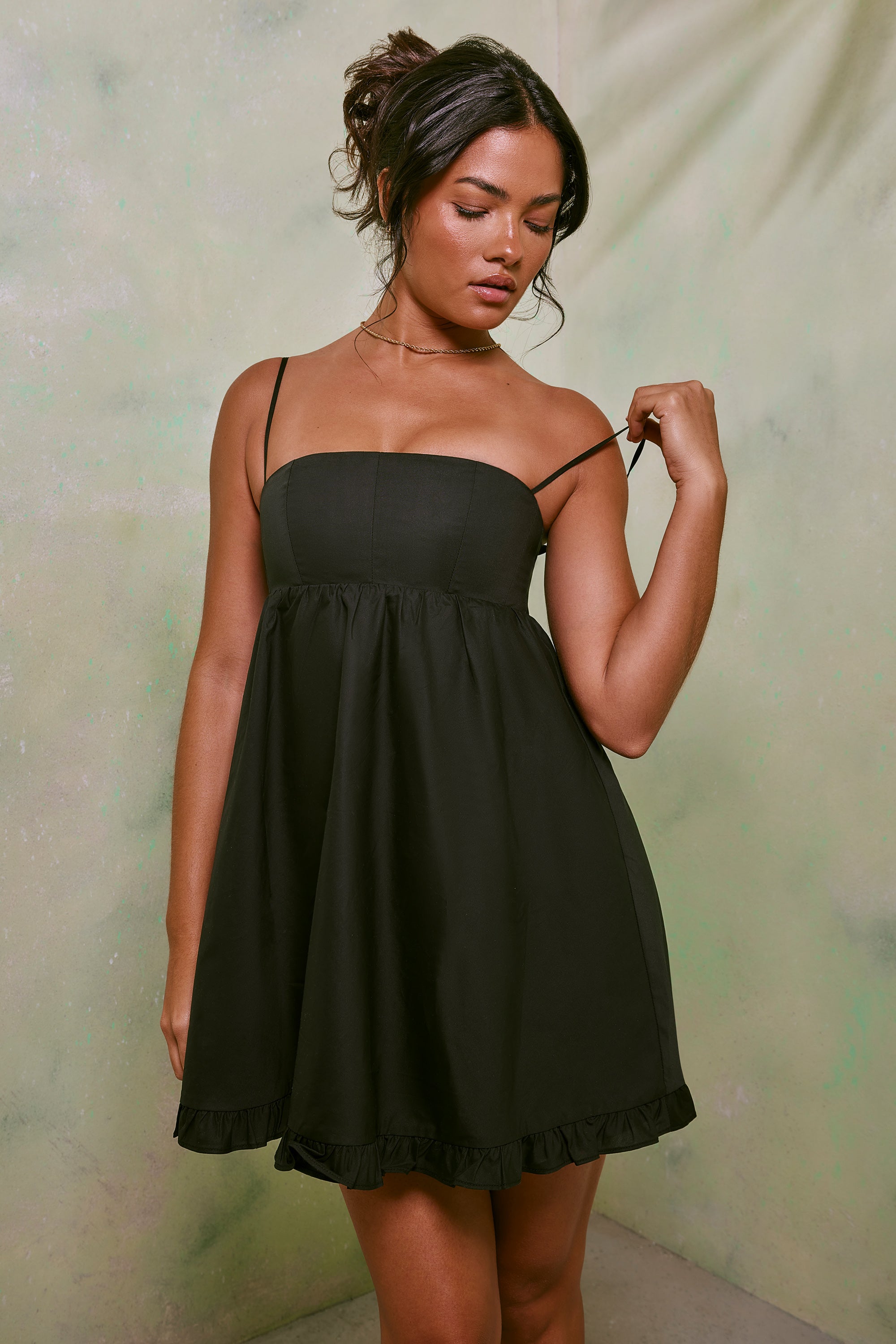 Black empire outlet dress