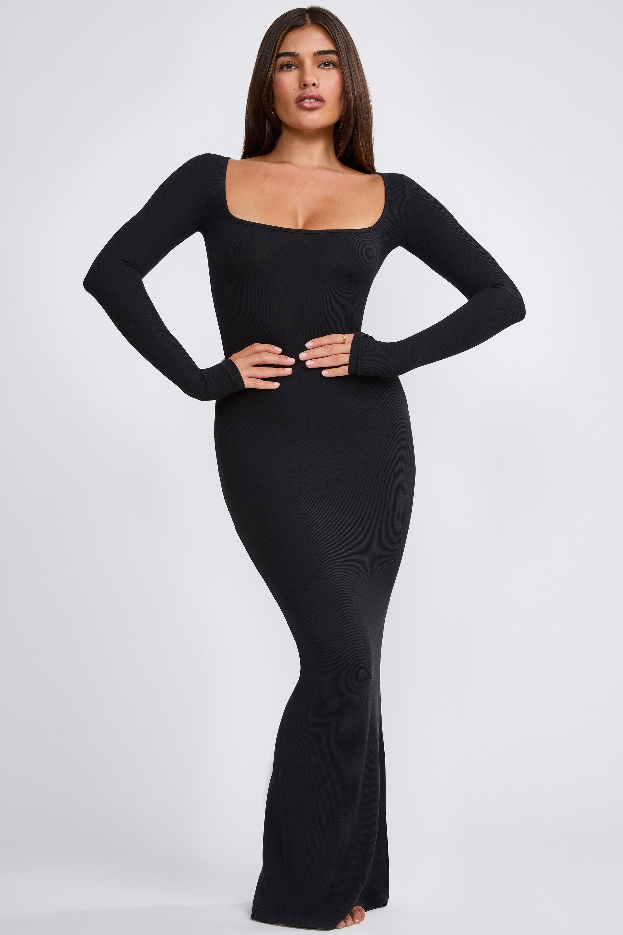 Bodycon dress sale long sleeve maxi