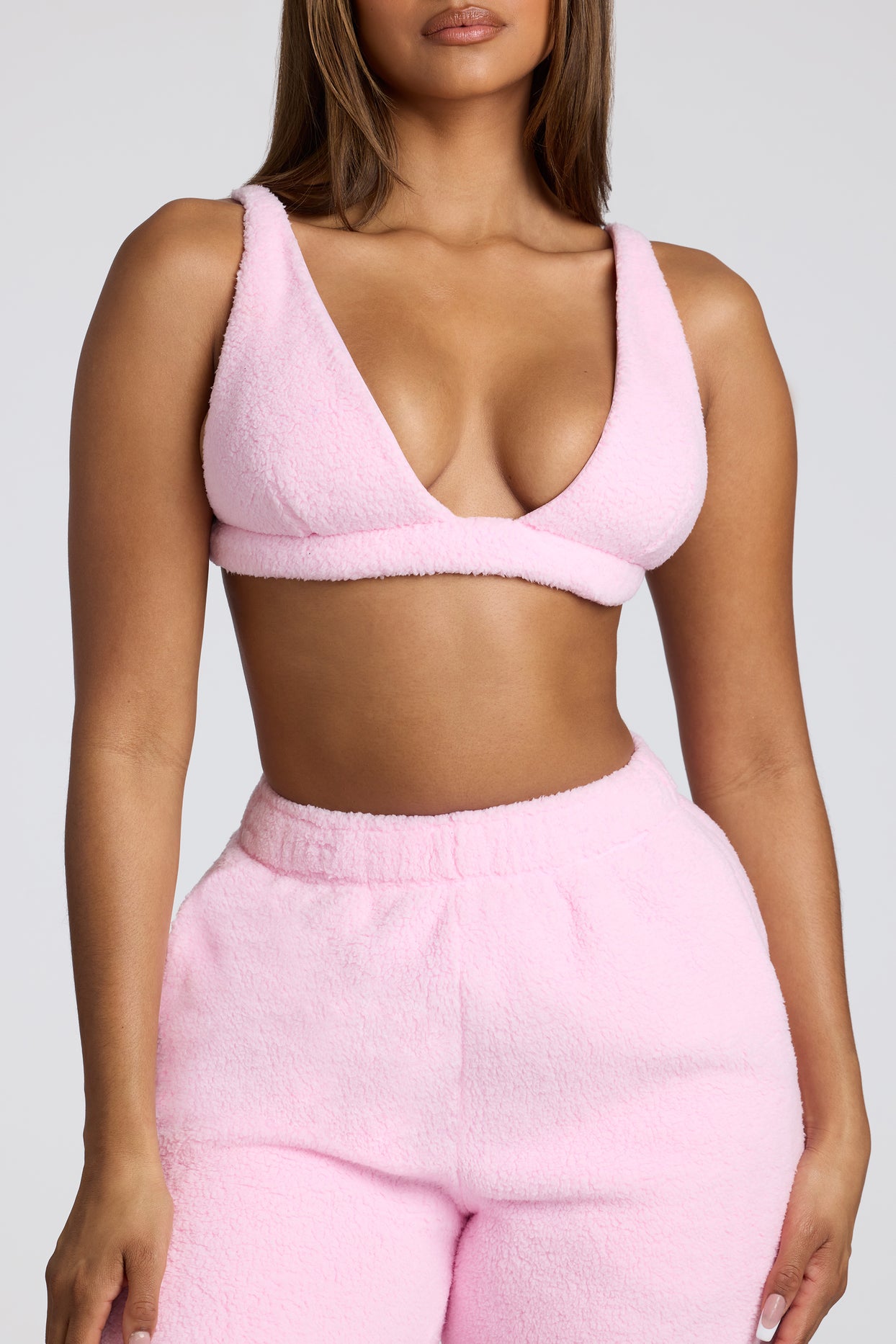 Buy Hand Knit Bralette in Baby Pink, Cotton Knit Bra, Fitted Yoga Top,  Minimal V Neck Crop Top, Soft Comfortable Bra, Cropped Womens Tops Online  in India 