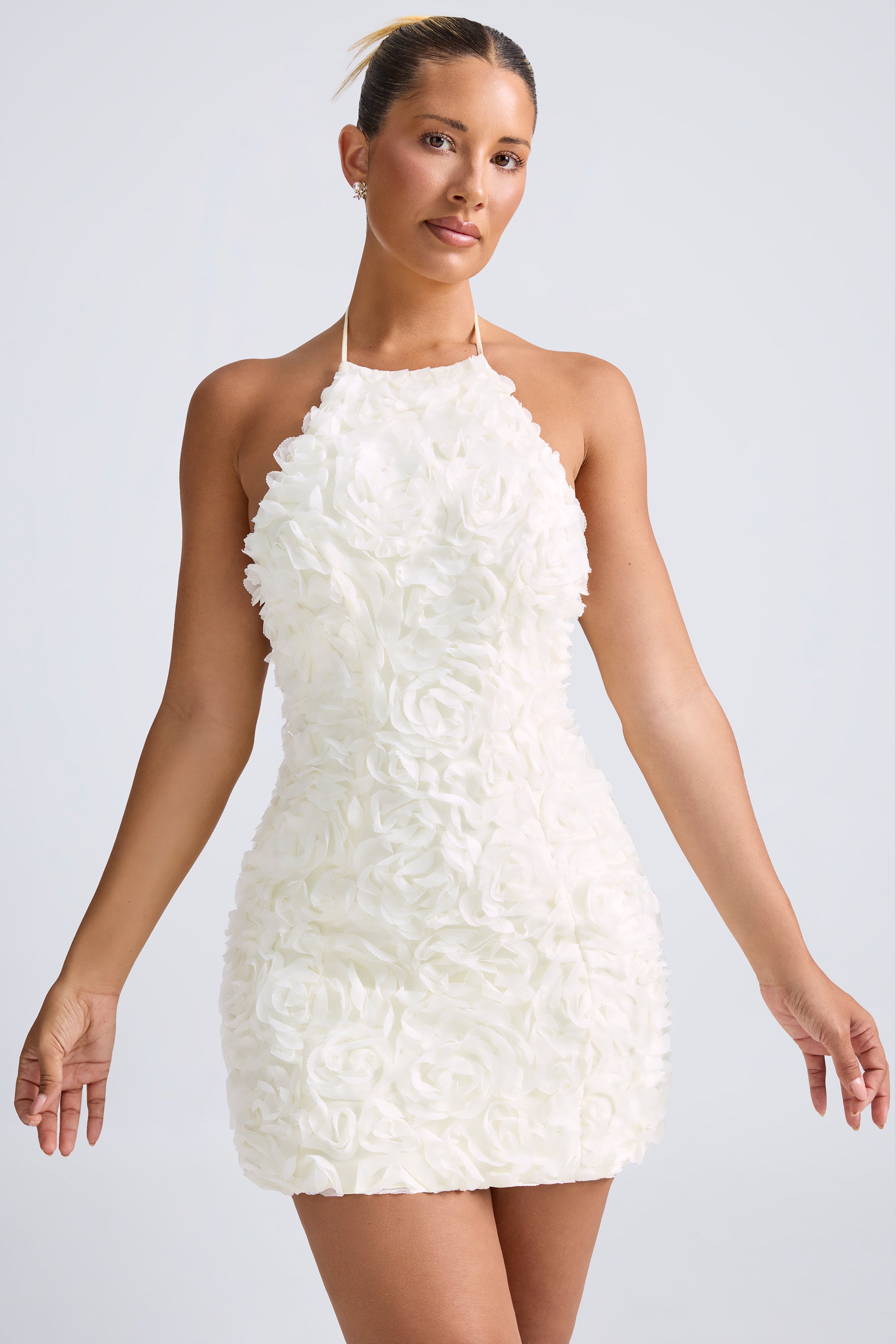 Entro lace yoke white 2024 floral flowy mini dress