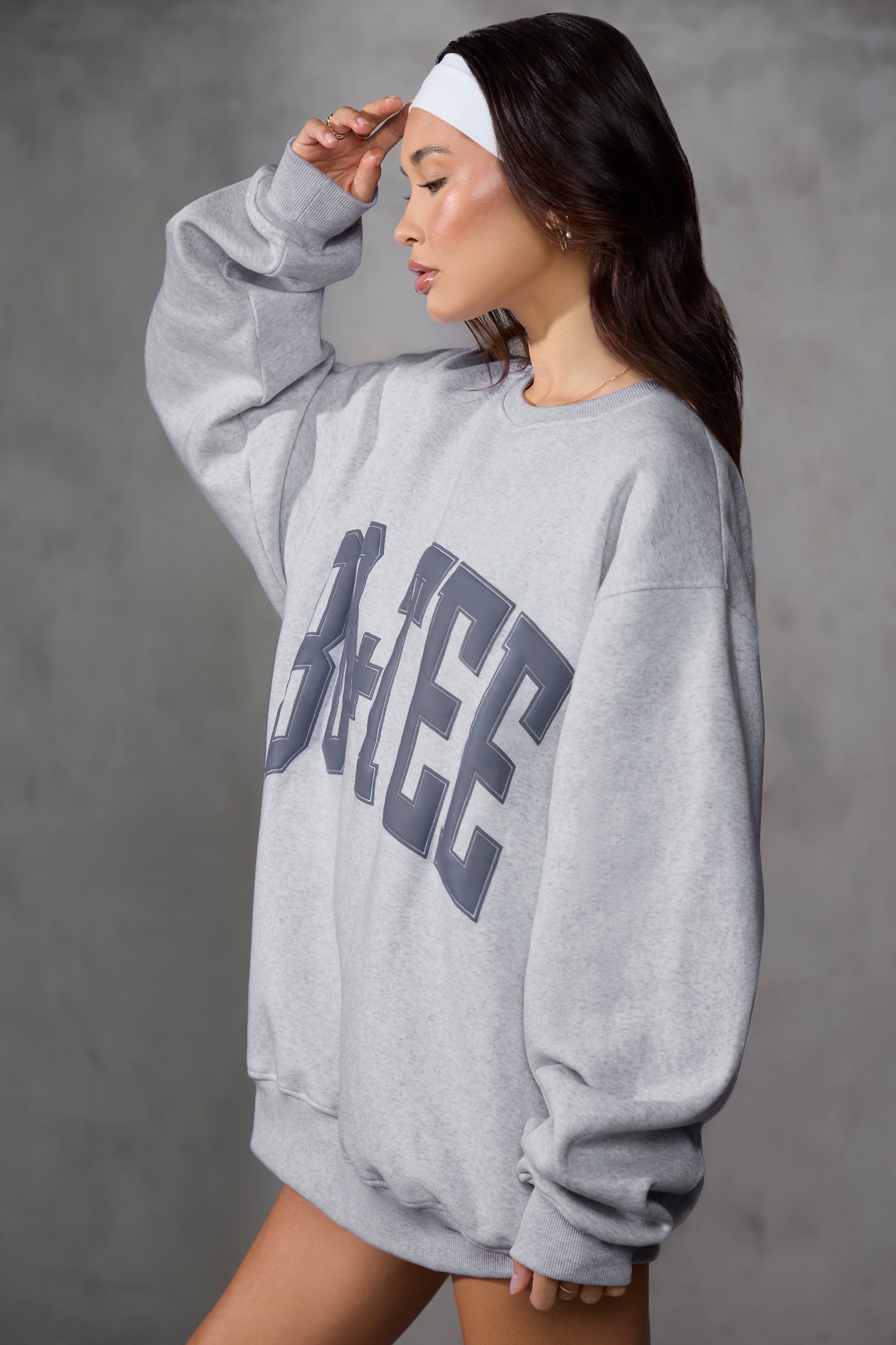 Oversized grey champion outlet sweatshirt