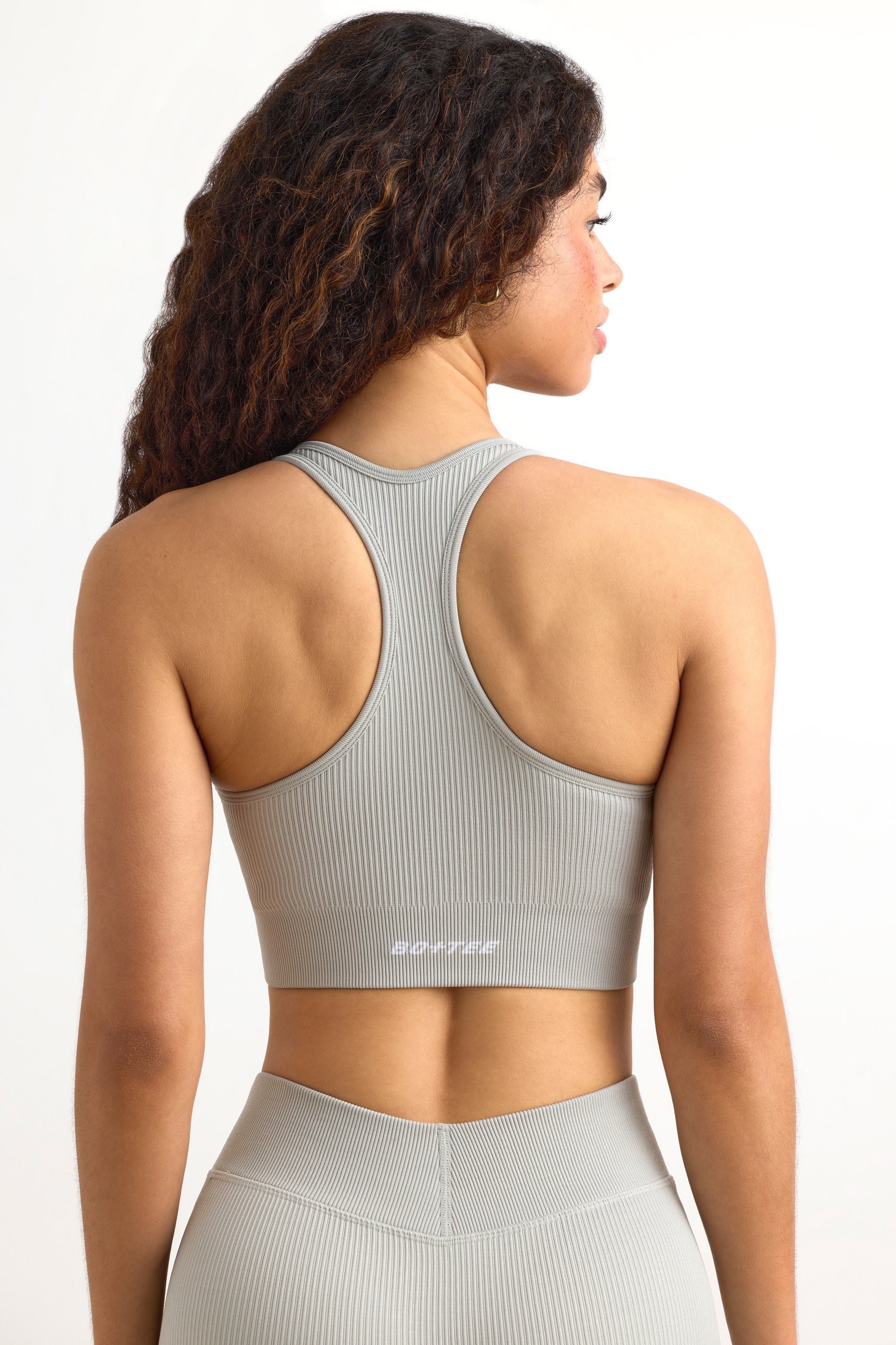 FlexiRib Racerback Sports Bra in Grey