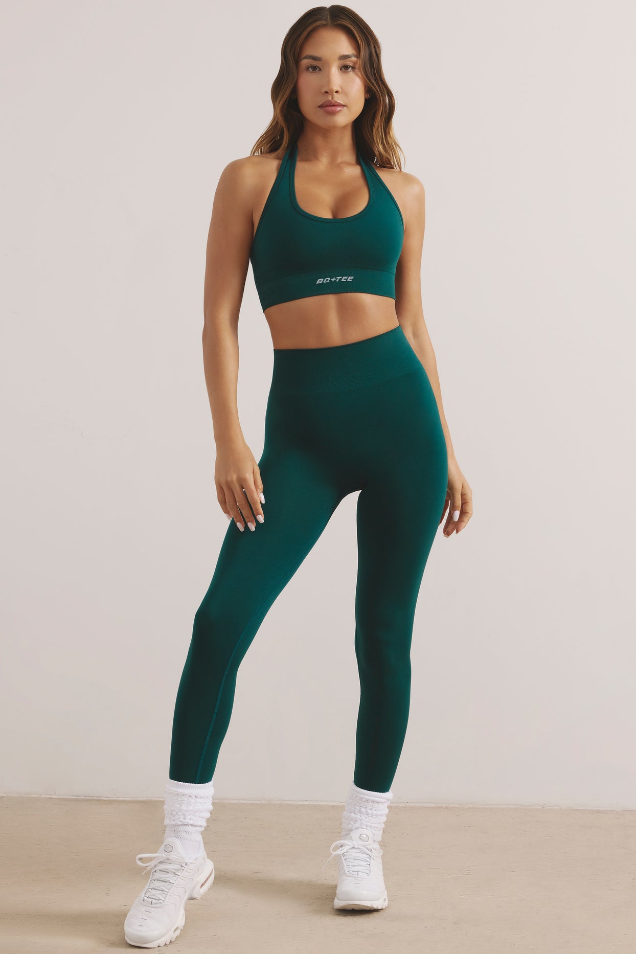 TU Size 14 Active Wear Khaki Green Ribbed Cropped Leggings Gym Pants Sports  NEW