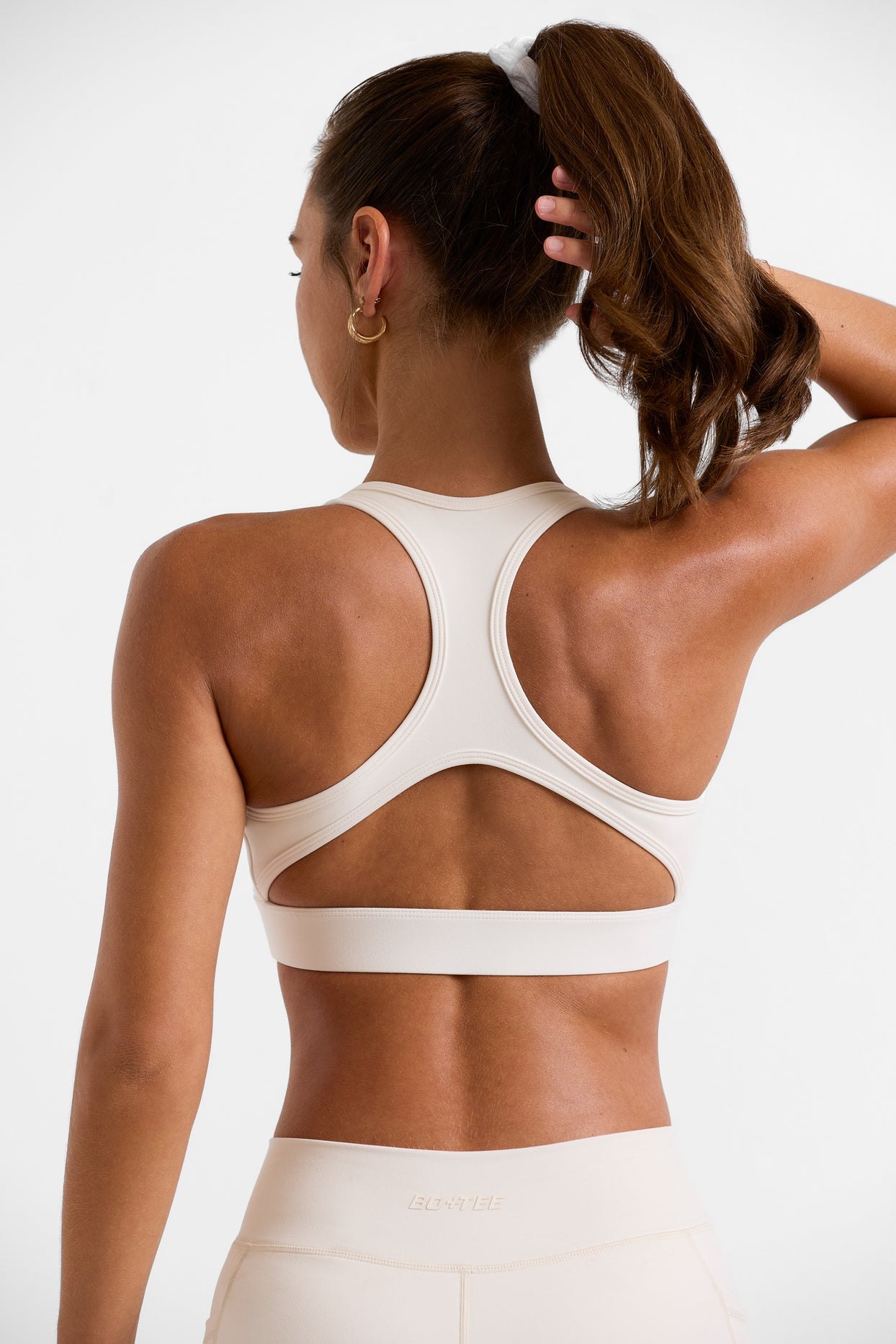 Volley - Cut Out Back Sports Bra in Ice Blue