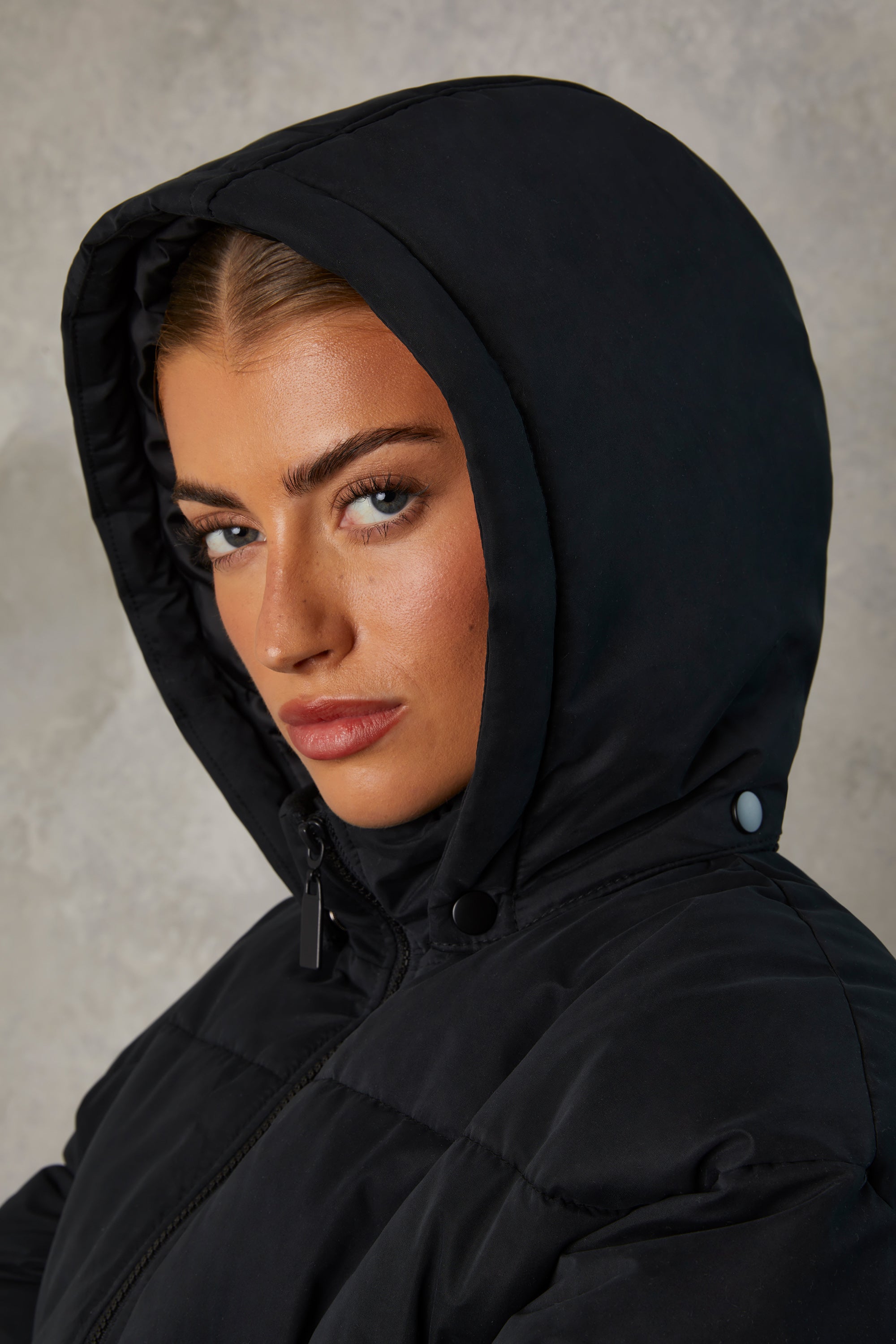 Mid length hotsell black puffer coat