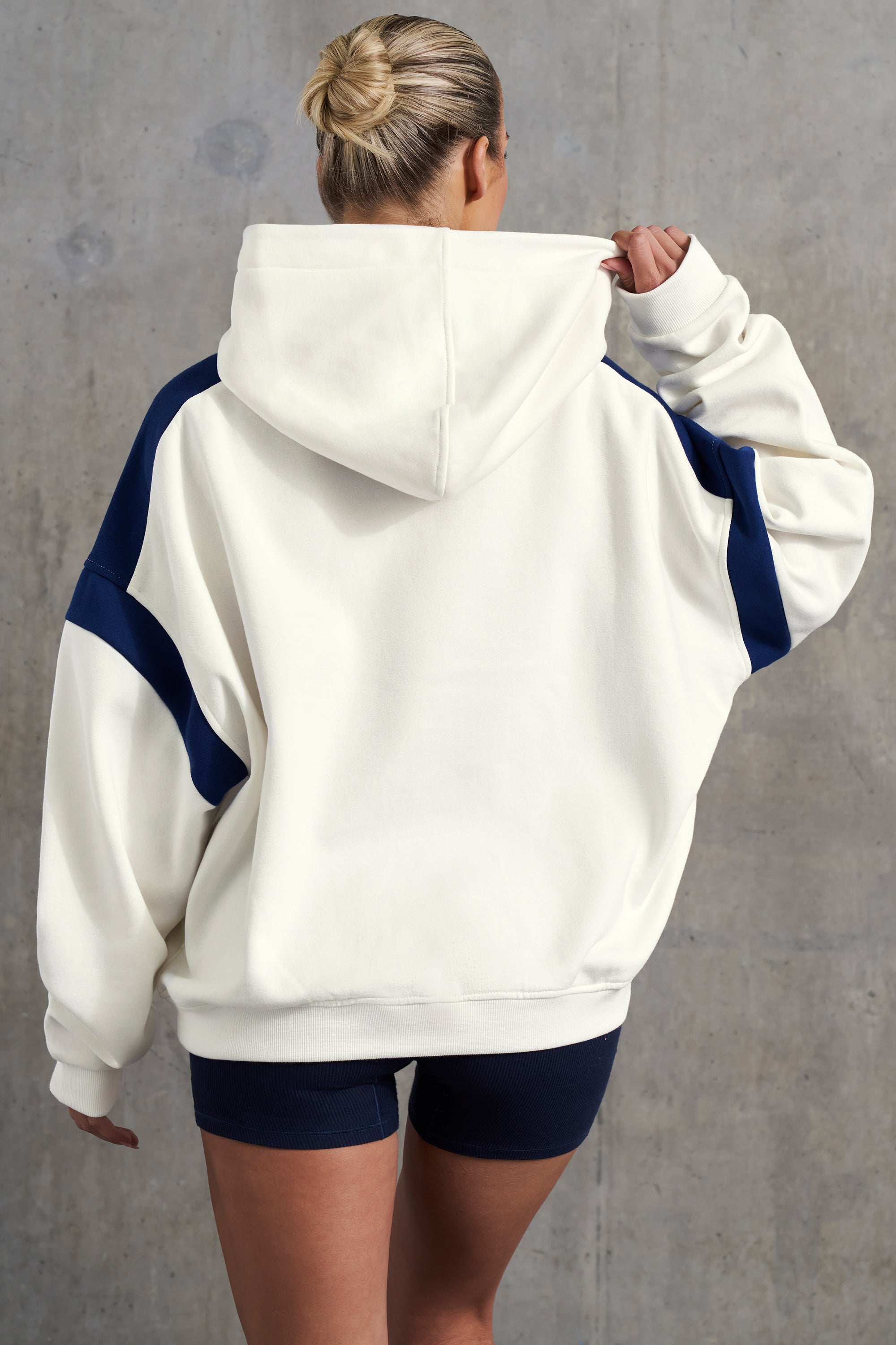 Oversized Hooded Sweatshirt in White