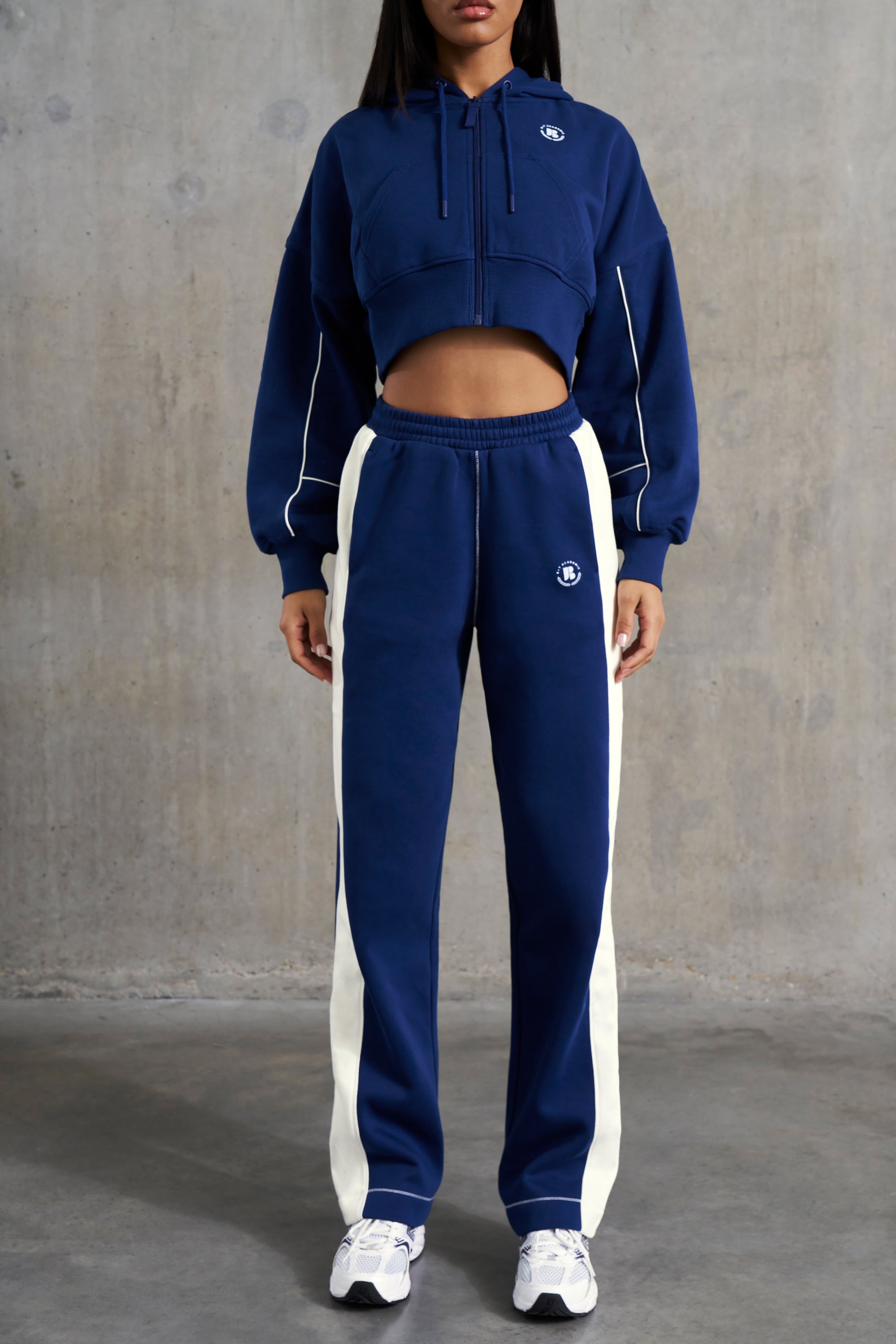 Wide Leg Sweatpants in Navy