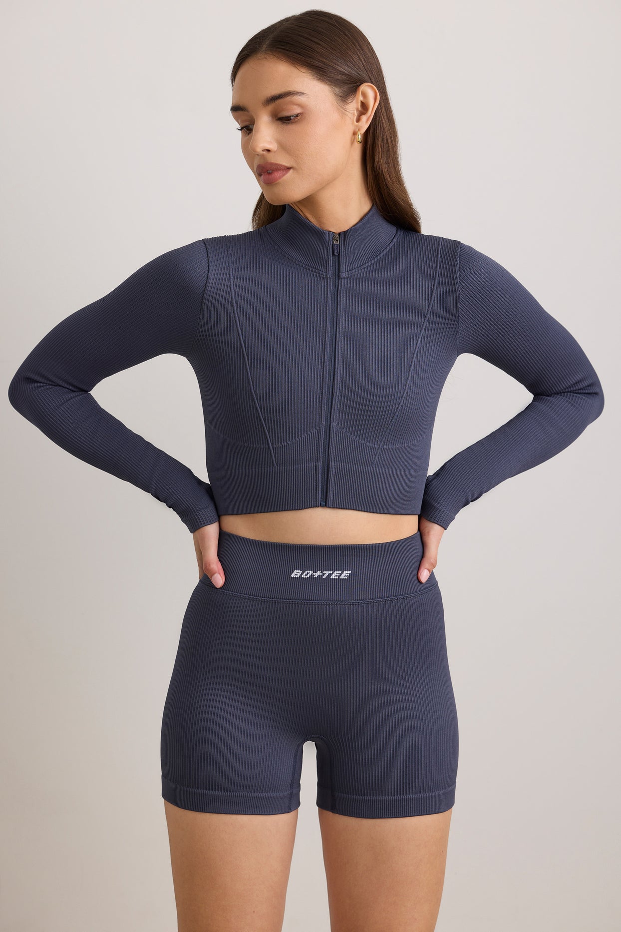 Lululemon In The Flow Cropped Navy Seamless Crop 6