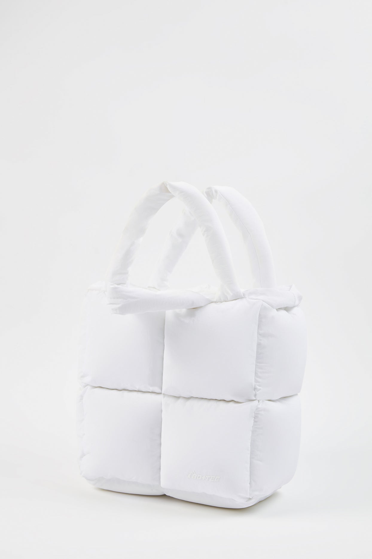 Quilted Puffer Bag in White