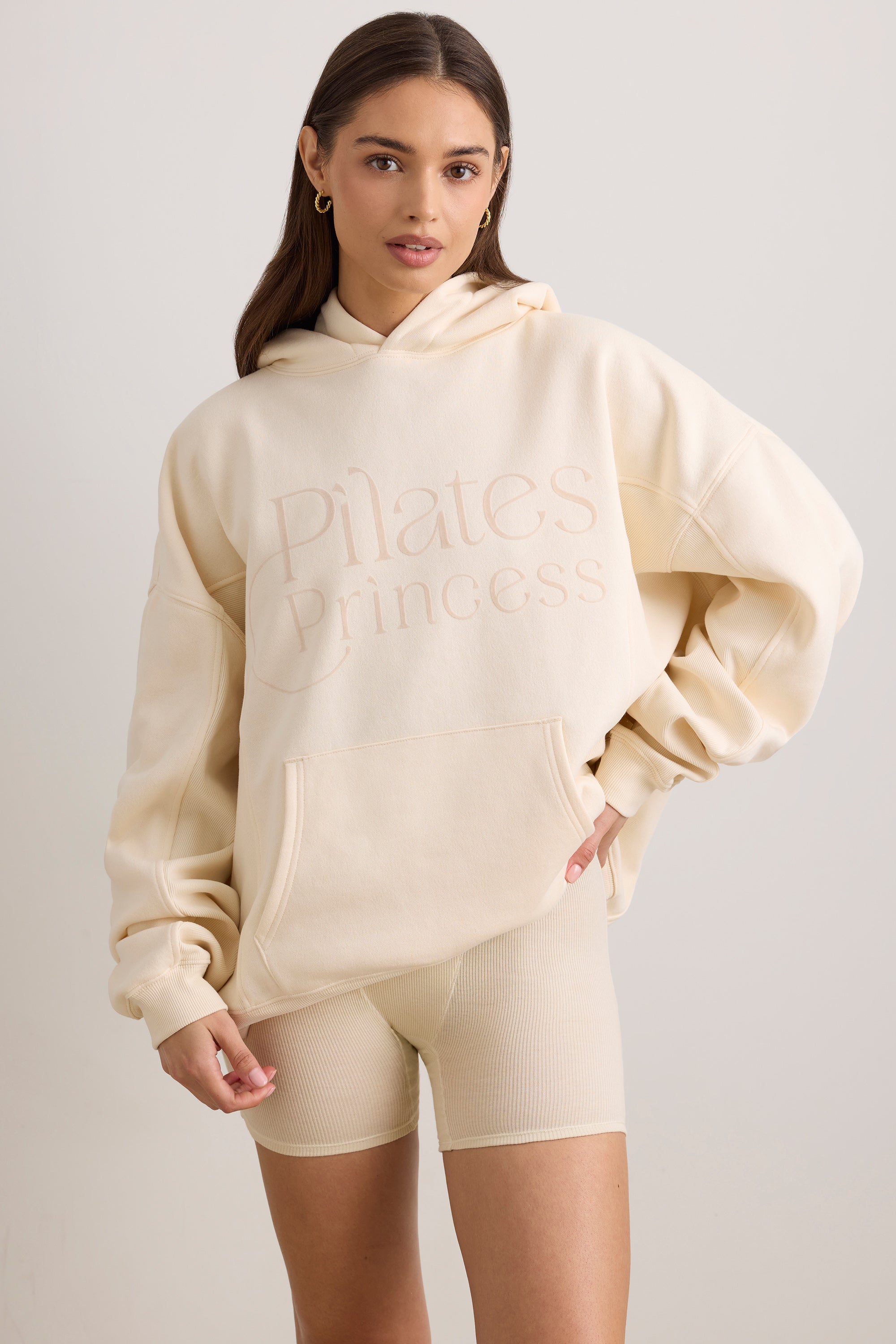 Oversized Hooded Sweatshirt in Vanilla