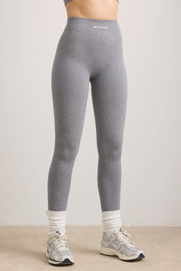 RBX Womens Grey Polyacrylate Fibre Cropped Leggings Size M L20 in