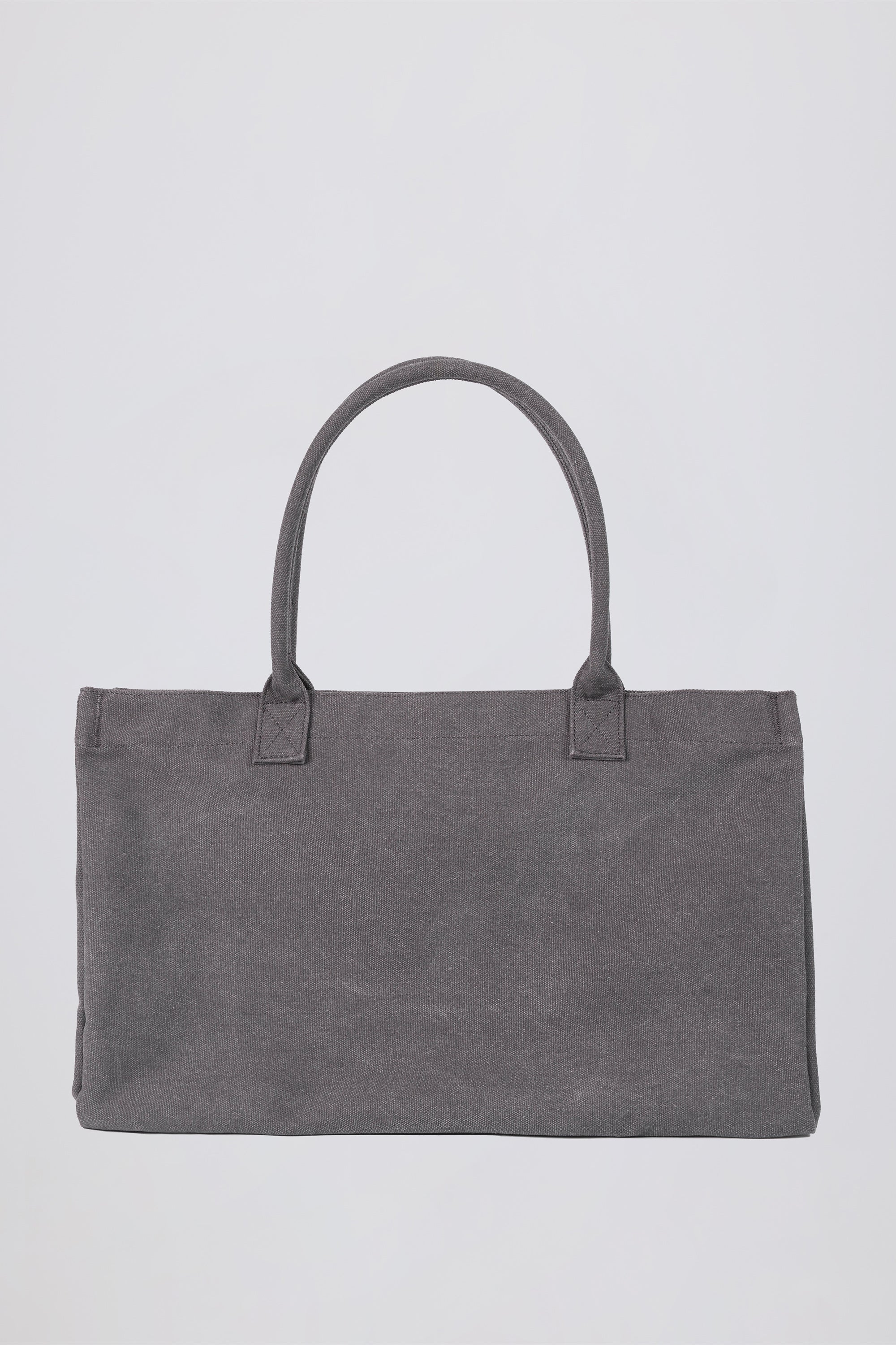 Oversized Canvas Tote Bag in Washed Charcoal