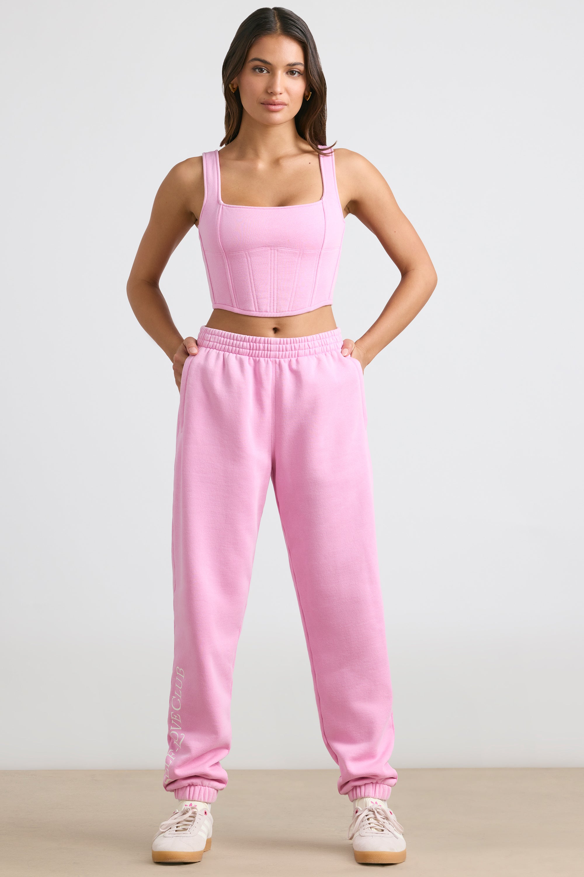 Petite - Pantalon de jogging surdimensionné en rose bubblegum