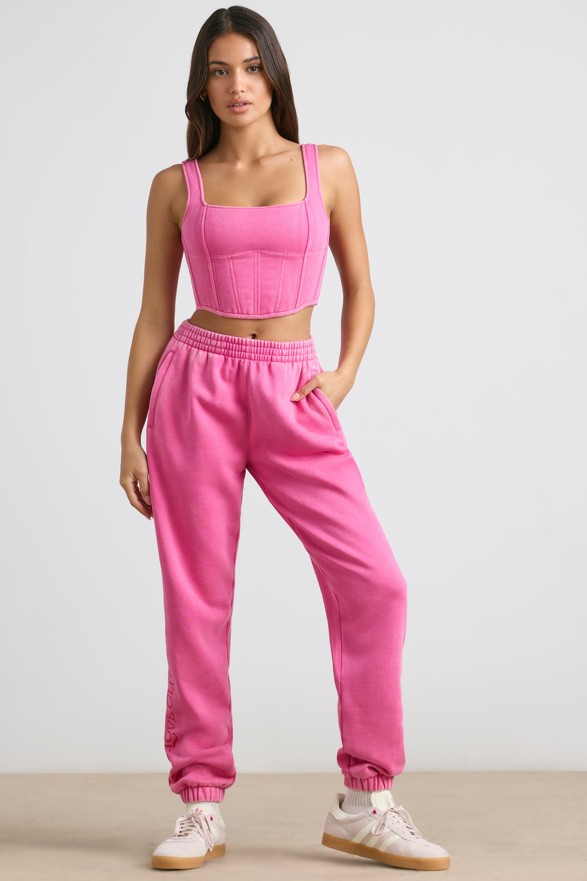 Oversized joggers pink hot sale