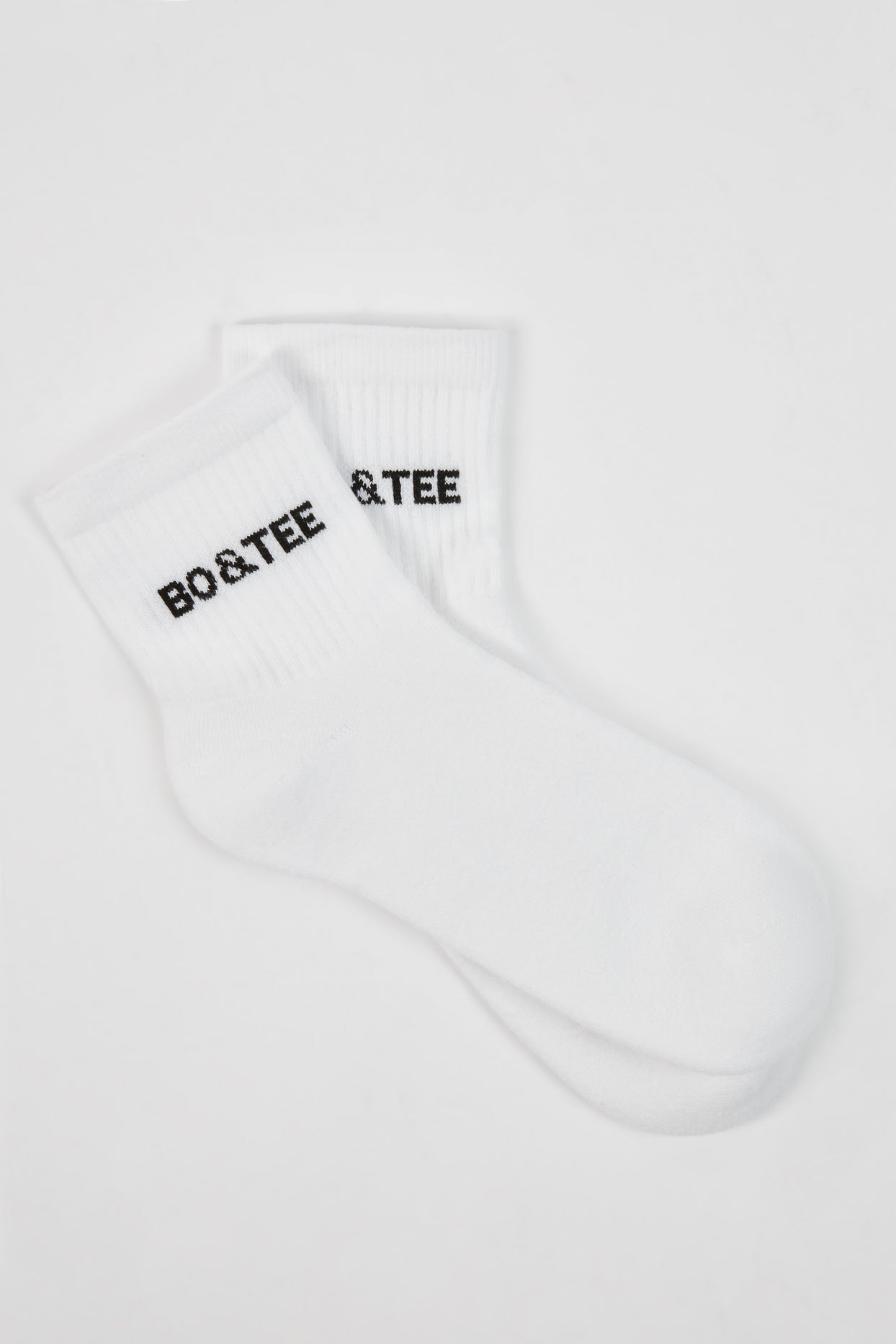 Ribbed Half-Crew Sock Bundle in White