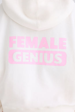 Graphic-Print Hoodie in White
