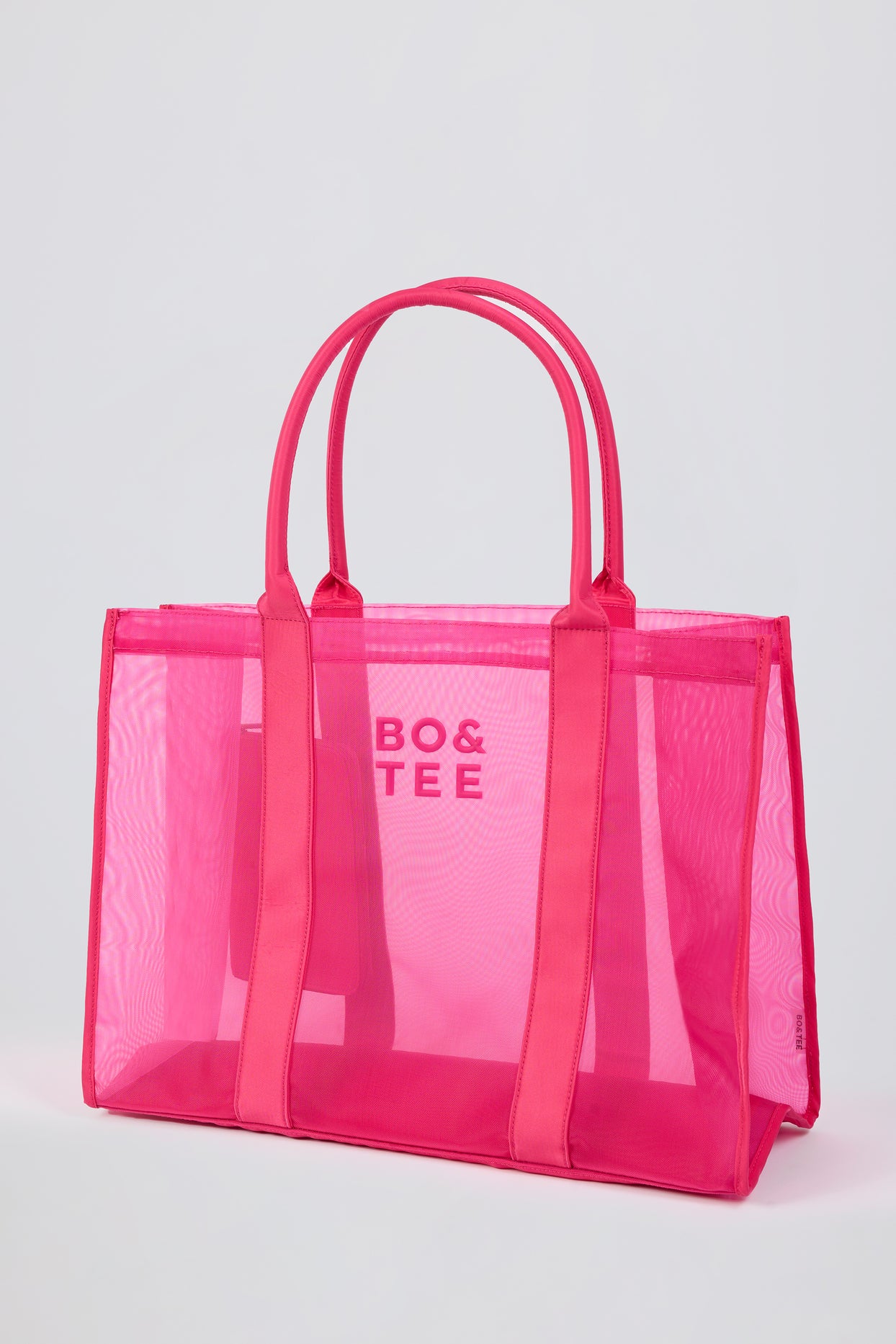 Mesh Tote Bag in Bubblegum Pink