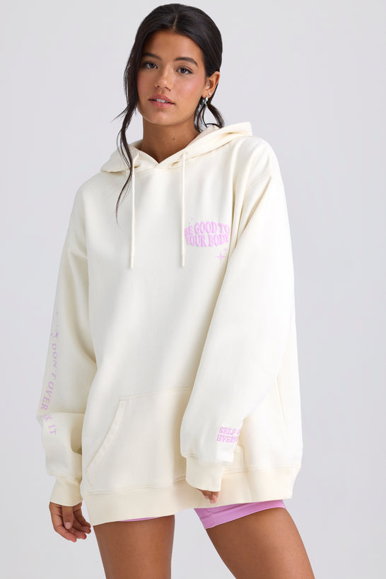 Oversized Hoodie in Eggshell