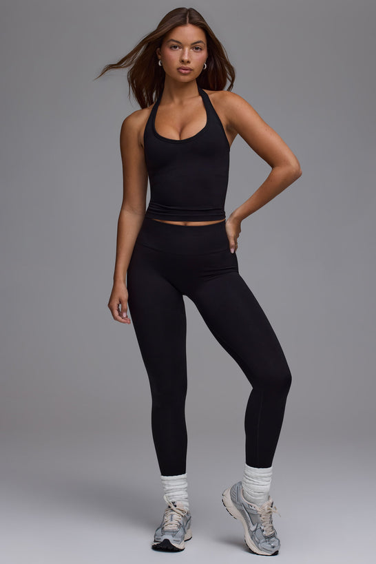 Petite Define Luxe High-Waist Leggings in Black