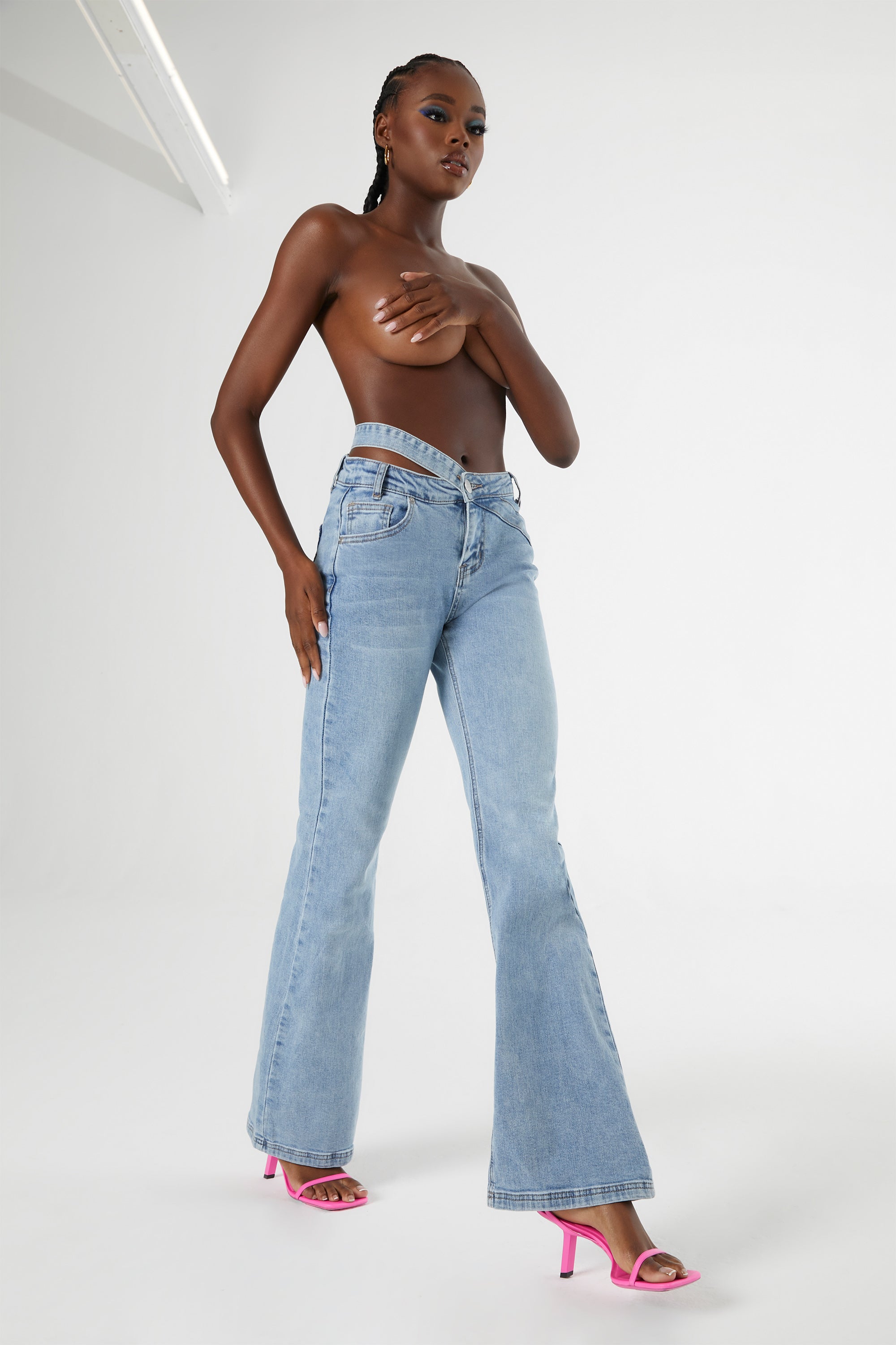 Cheap low rise flare on sale jeans