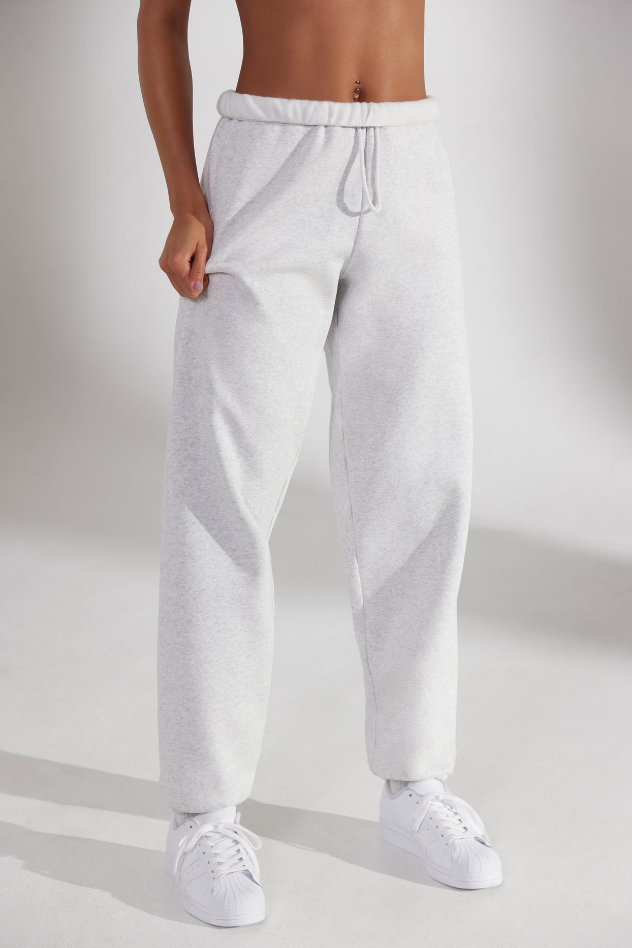 Prime Oversized Joggers in Heather Grey | Oh Polly