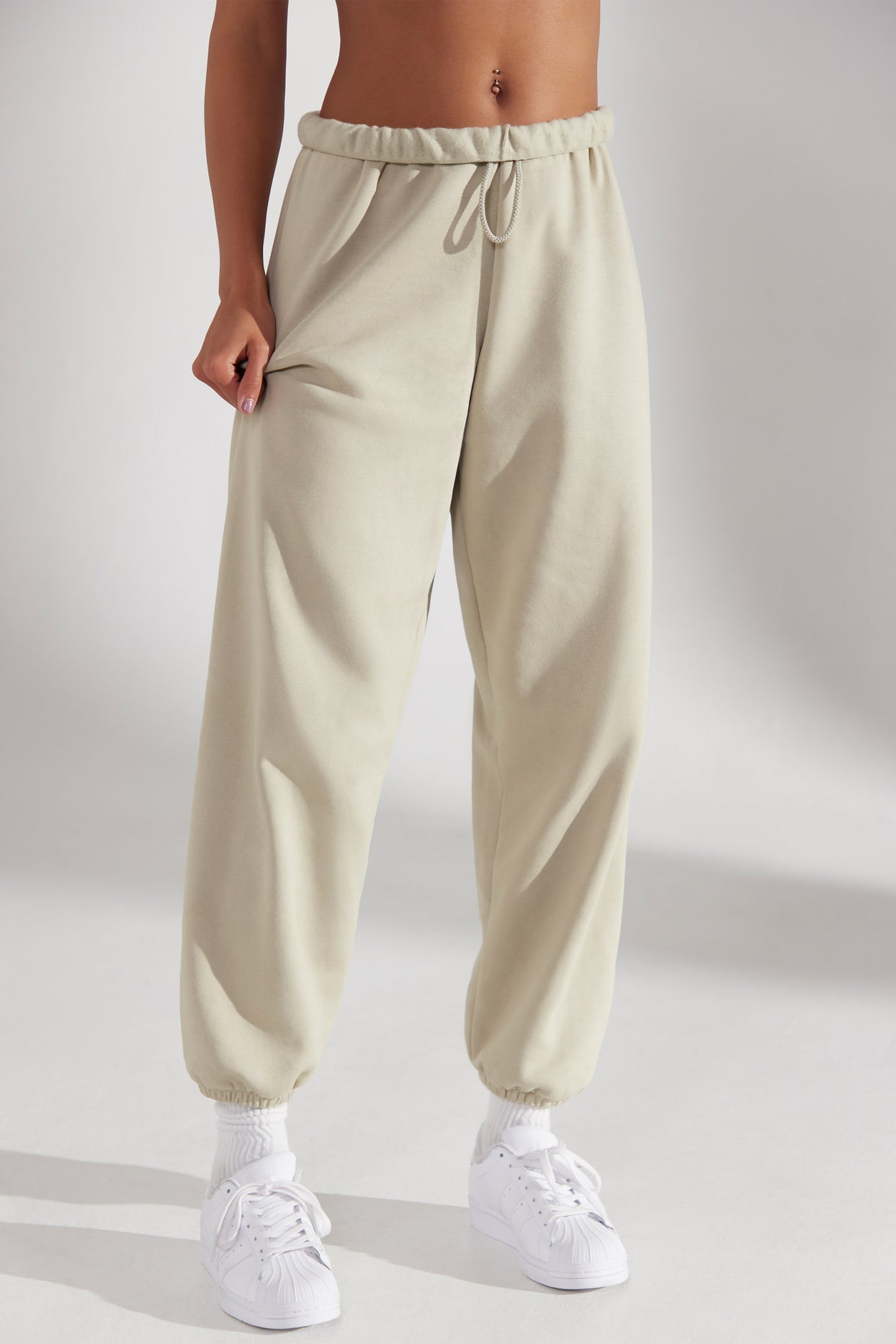 Prime Oversized Joggers in Limestone | Oh Polly