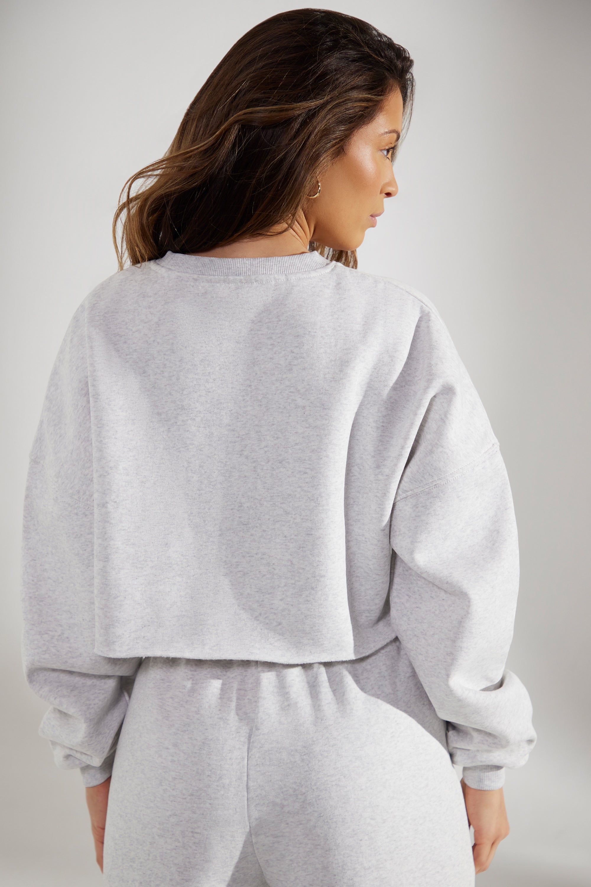 Krótka bluza oversize w kolorze Heather Grey