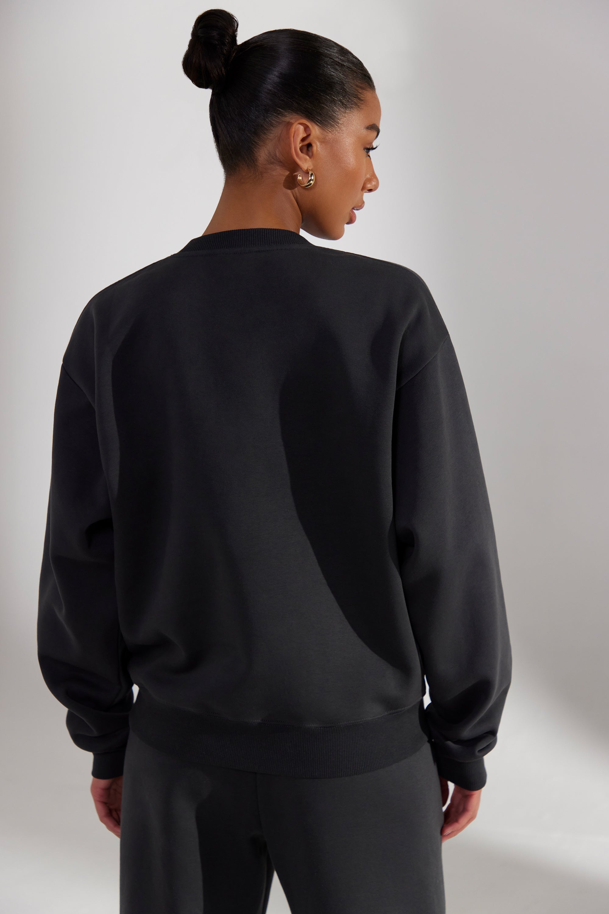 Oversized black crew hot sale neck sweater