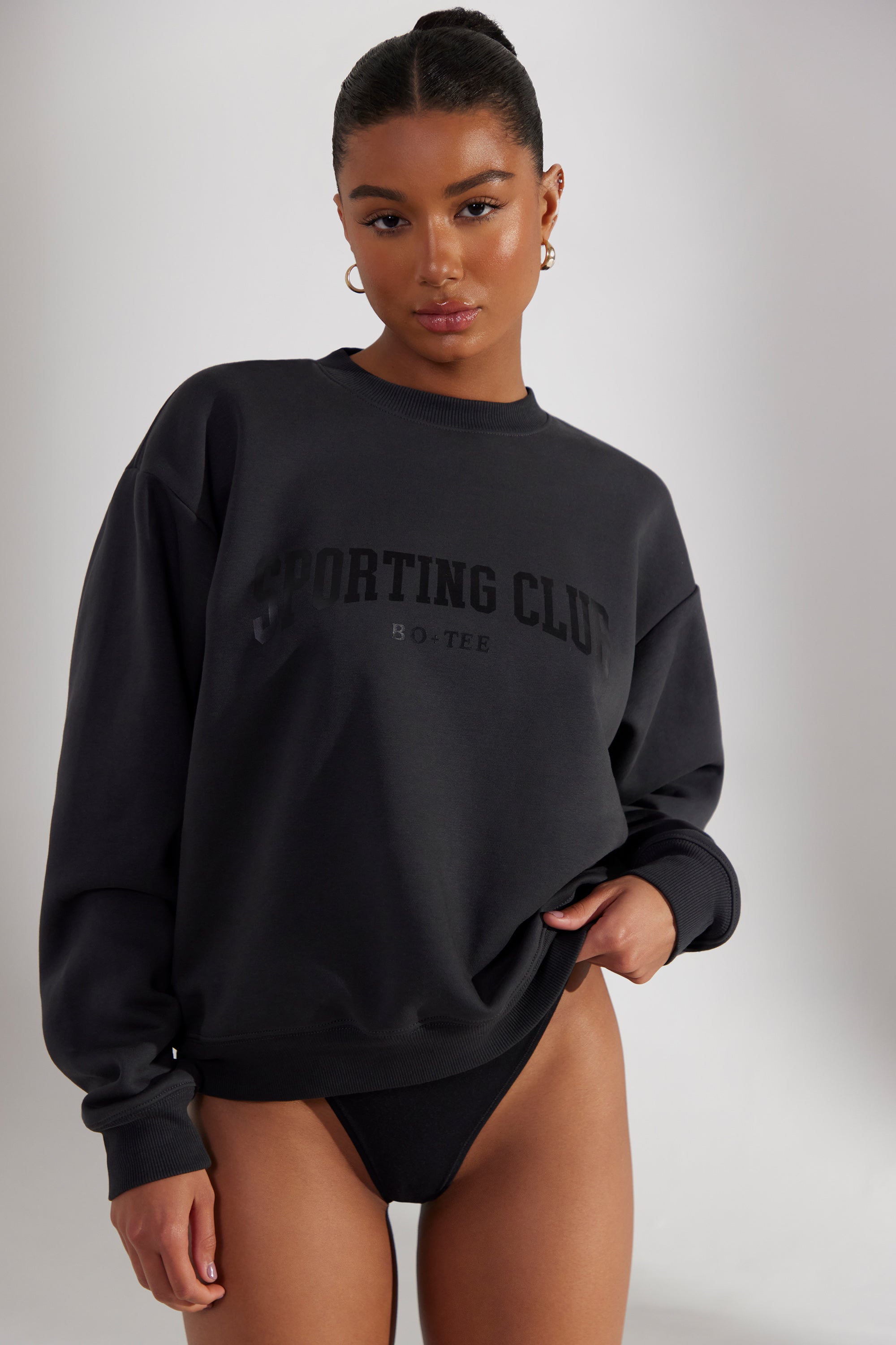 Black 2025 oversized sweatshirt