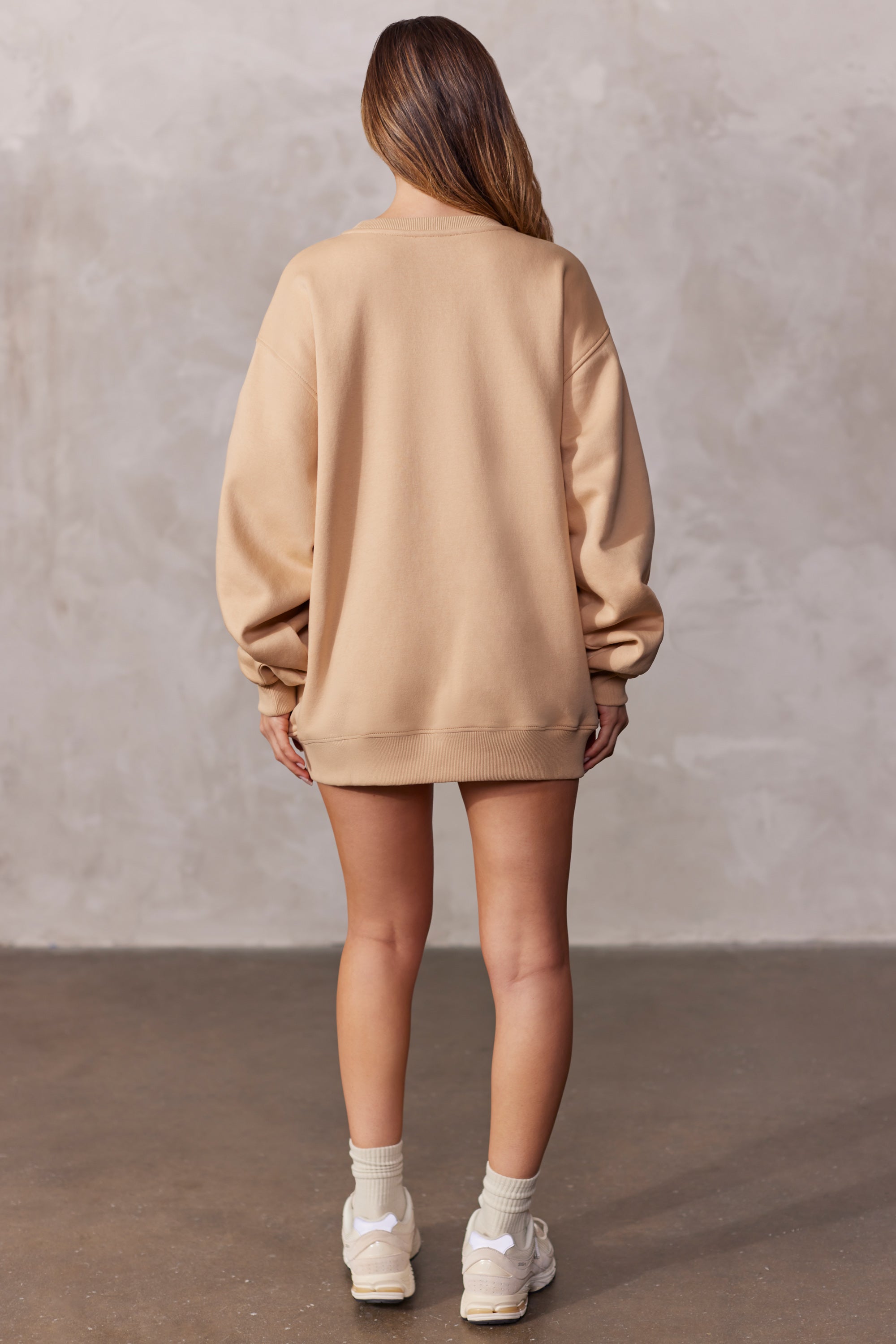 Oversize discount sweatshirt beige