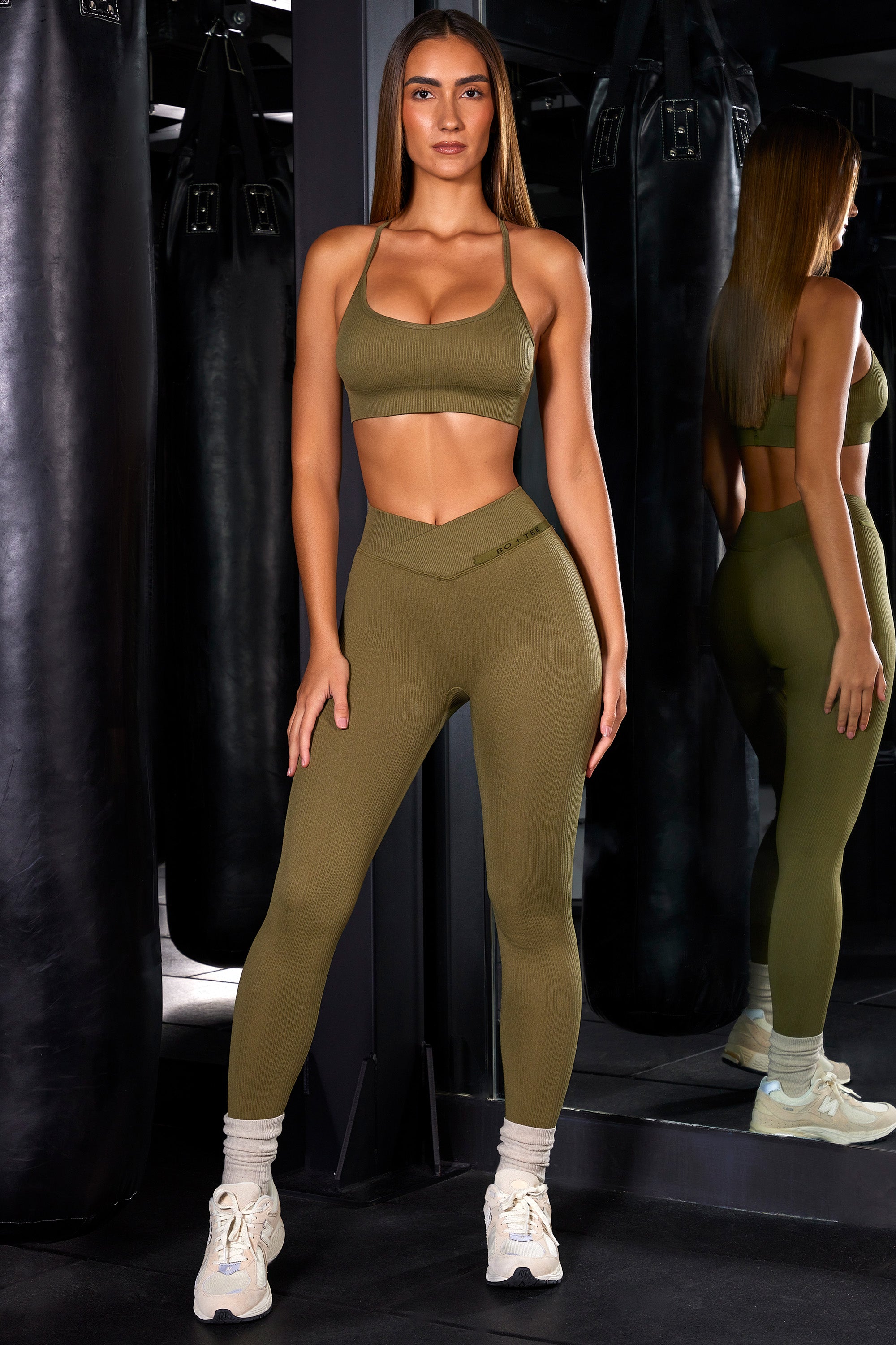 The Lara Set - Olive Green | Sports bra, Sports leggings, Workout tops for  women