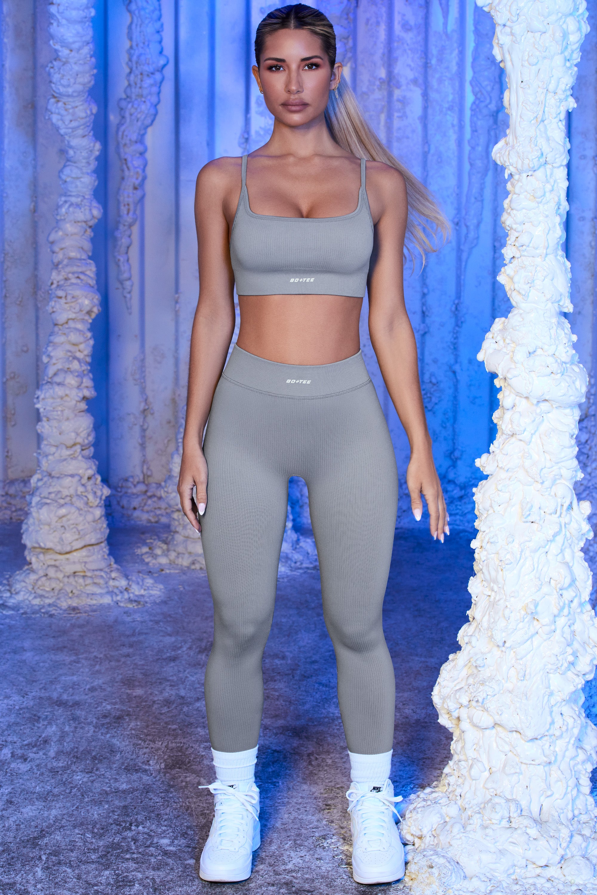 Petite Seamless Full Length Leggings in Grey