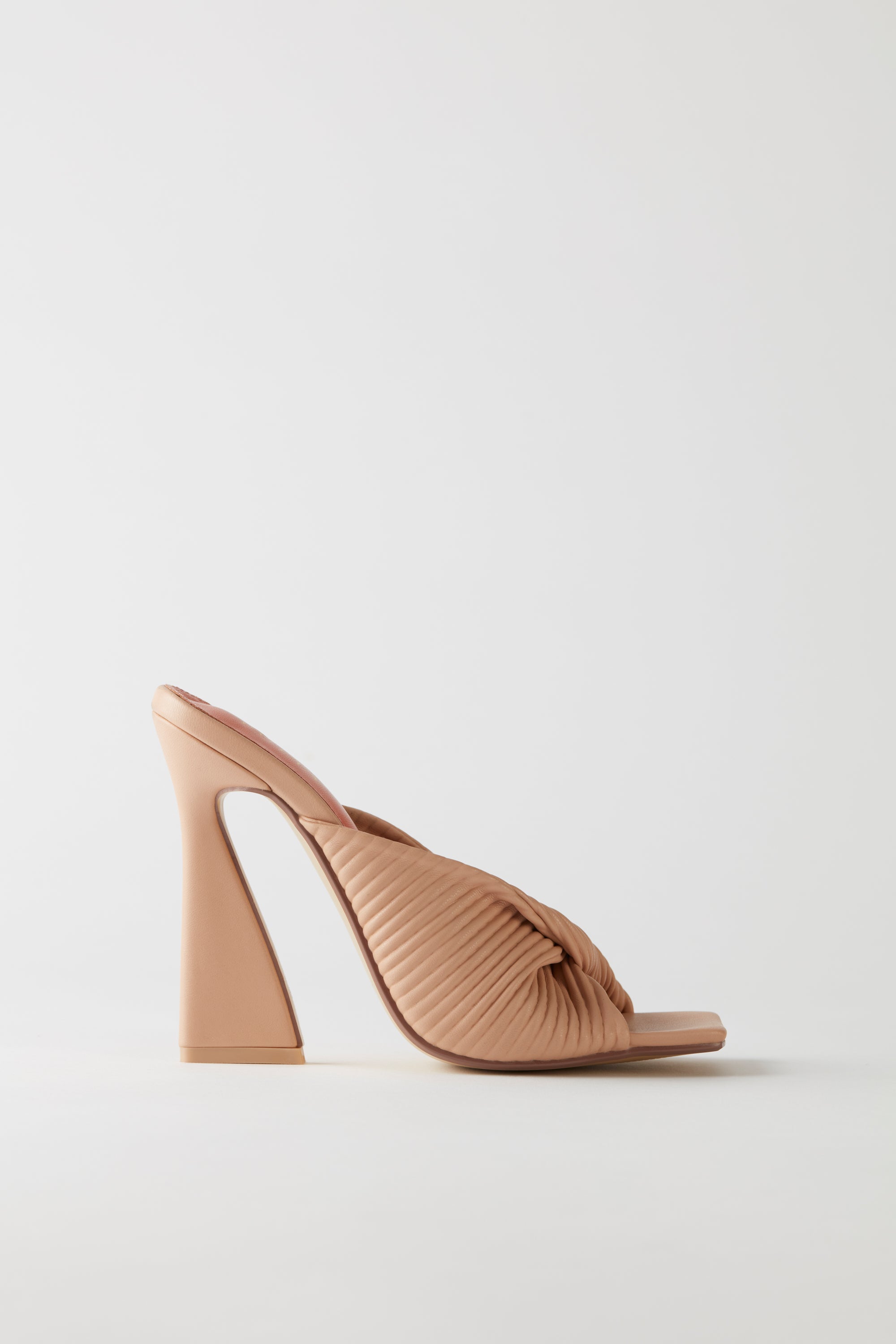 Nude mules clearance block heel